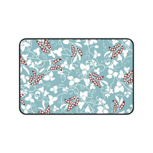 Floral & Pea Pods Desk Mat