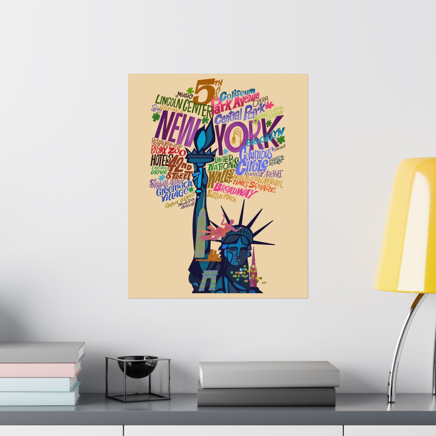 Vintage New York City Satin Poster