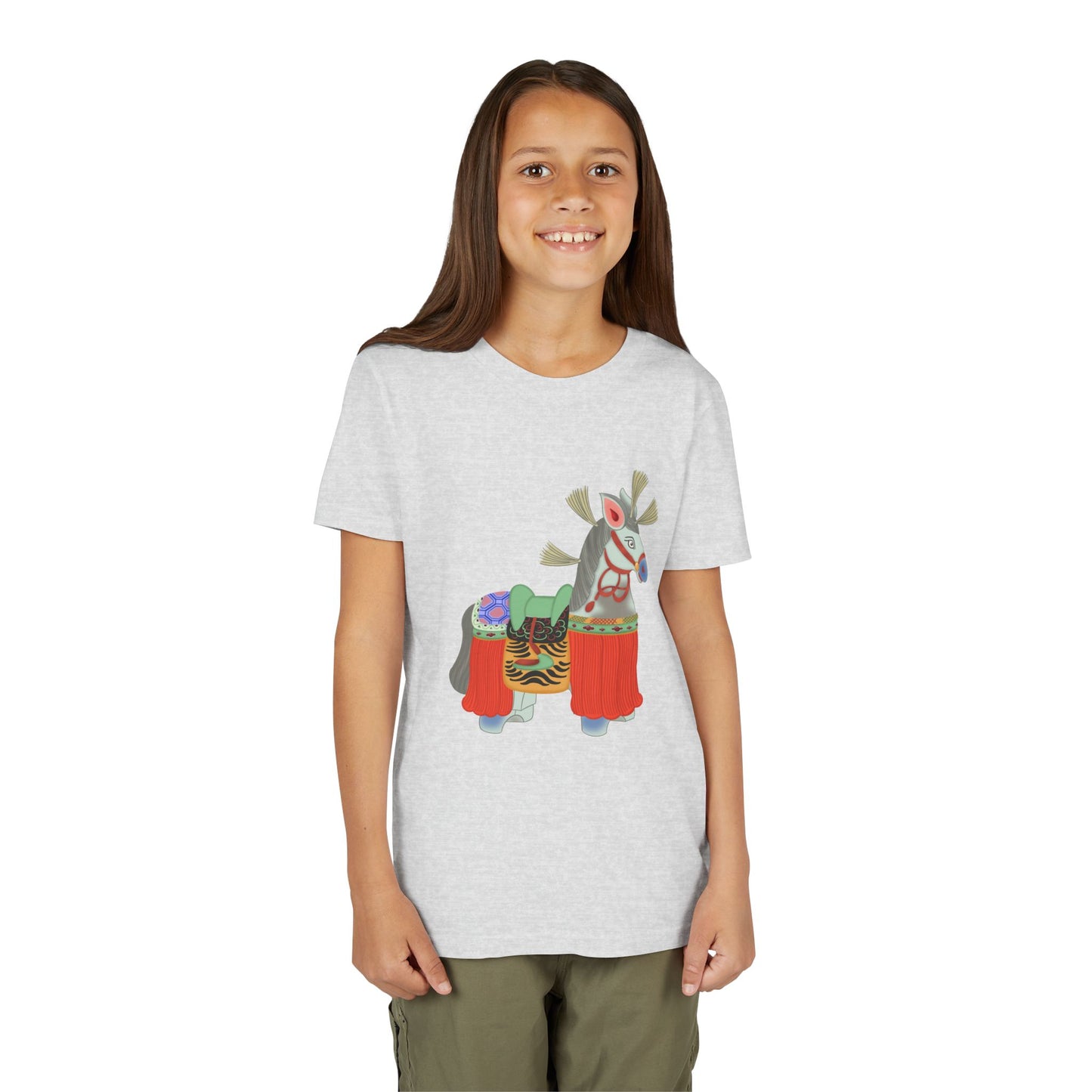 Japanese Folk Toy Horse Youth T-Shirt — Vintage Japanese Design