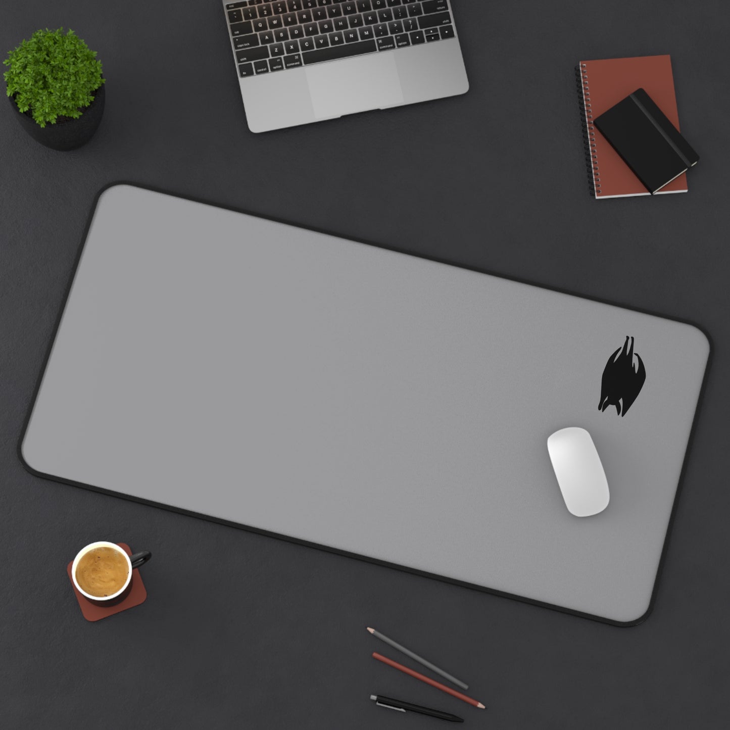 Sleek Black Hangin Bat Desk Mat