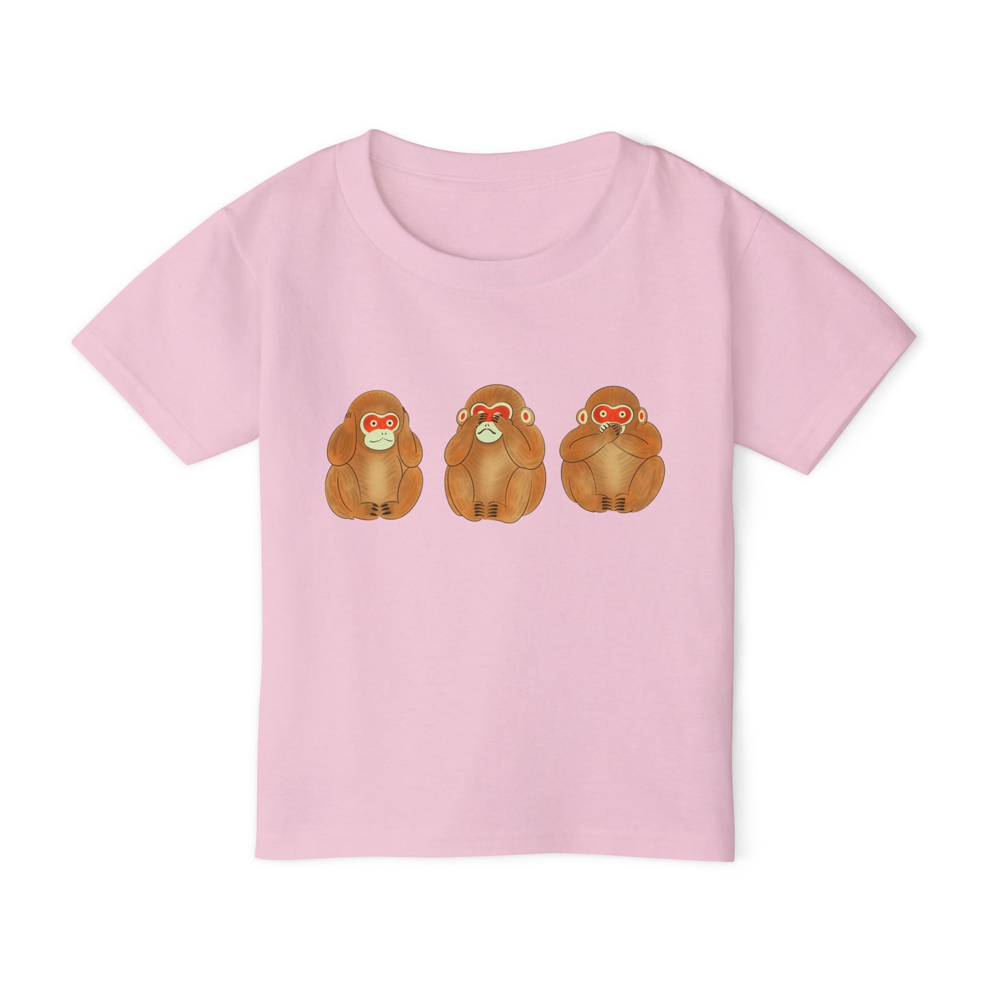 Three Wise Monkeys Fushimi clay doll Toddler TShirt | Three Wise Monkeys