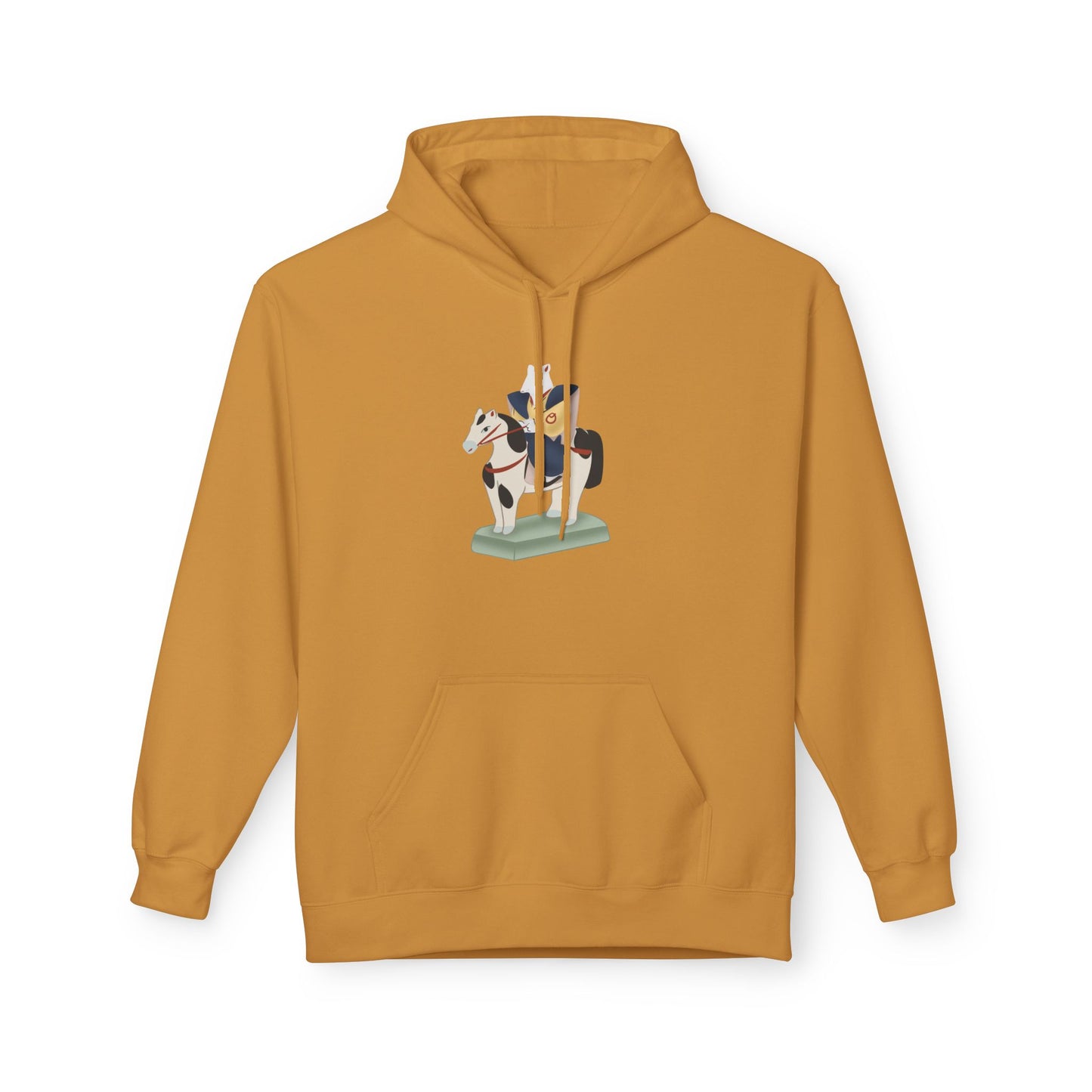 Miharu-goma Horse Hoodie — Traditional Japanese Toy Horse Graphic Sweatshirt