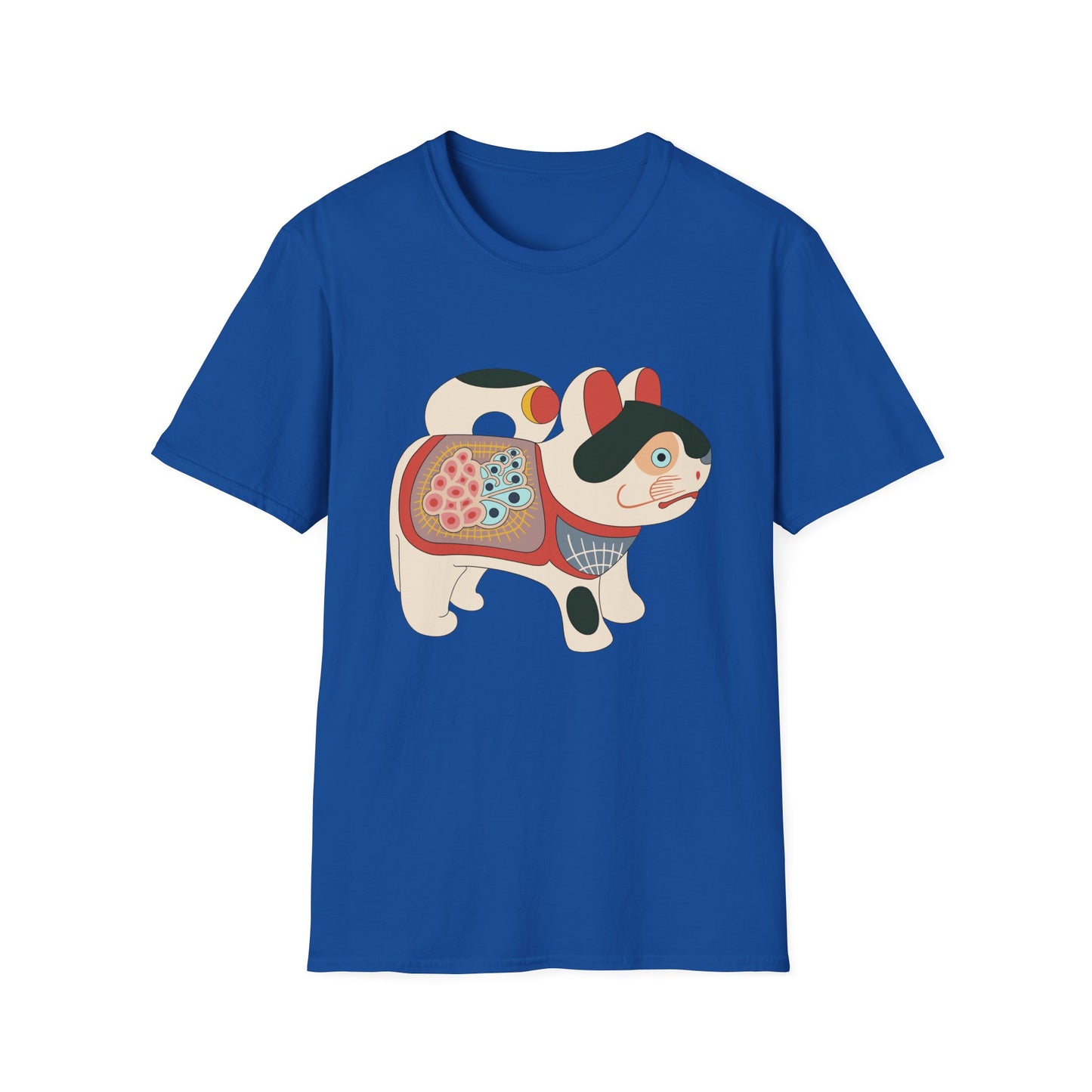 Lucky Inu Hariko illustration by Kawasaki Kyosen Tshirt— Japanese Lucky Cat Tee
