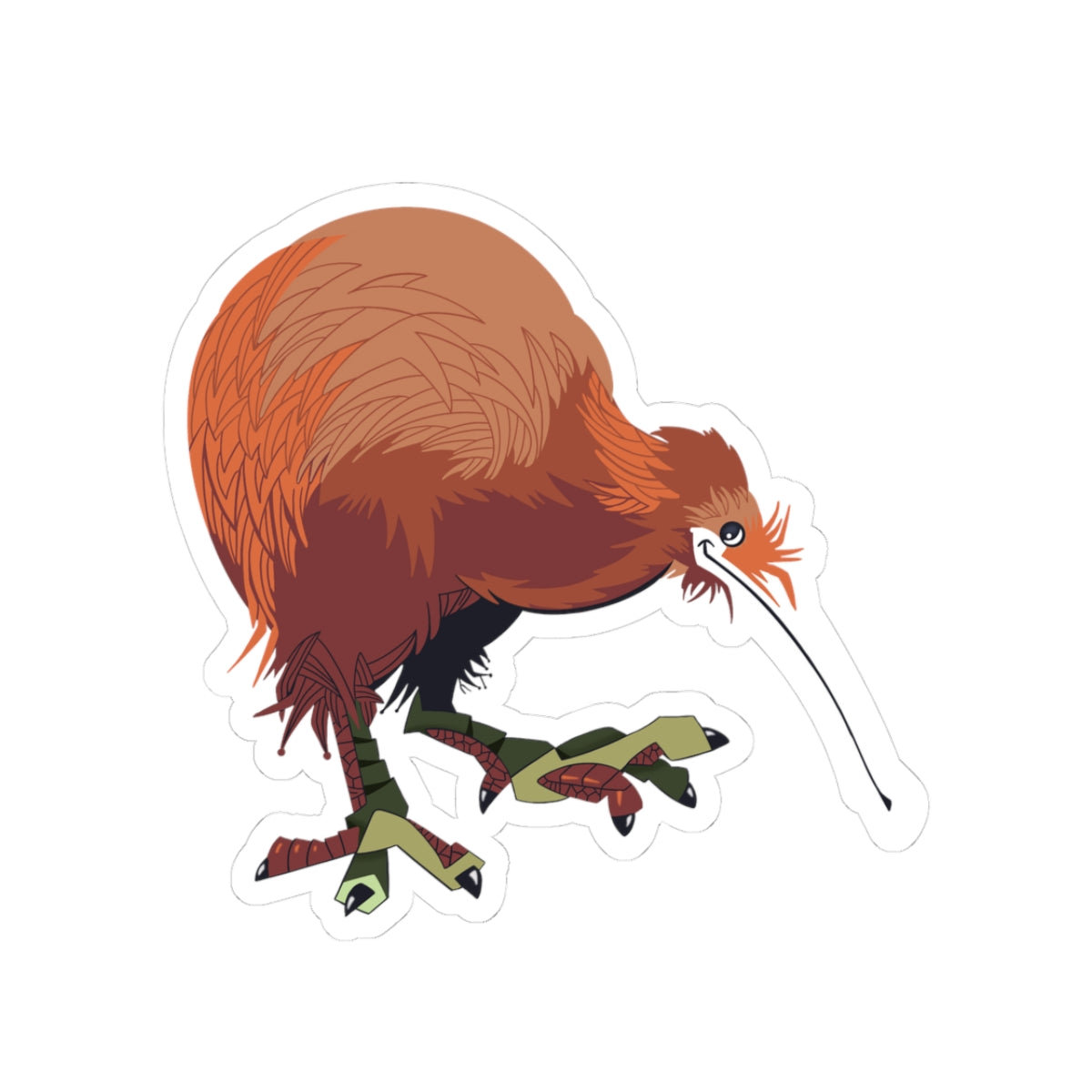 Vibrant Kiwi Bird Sticker