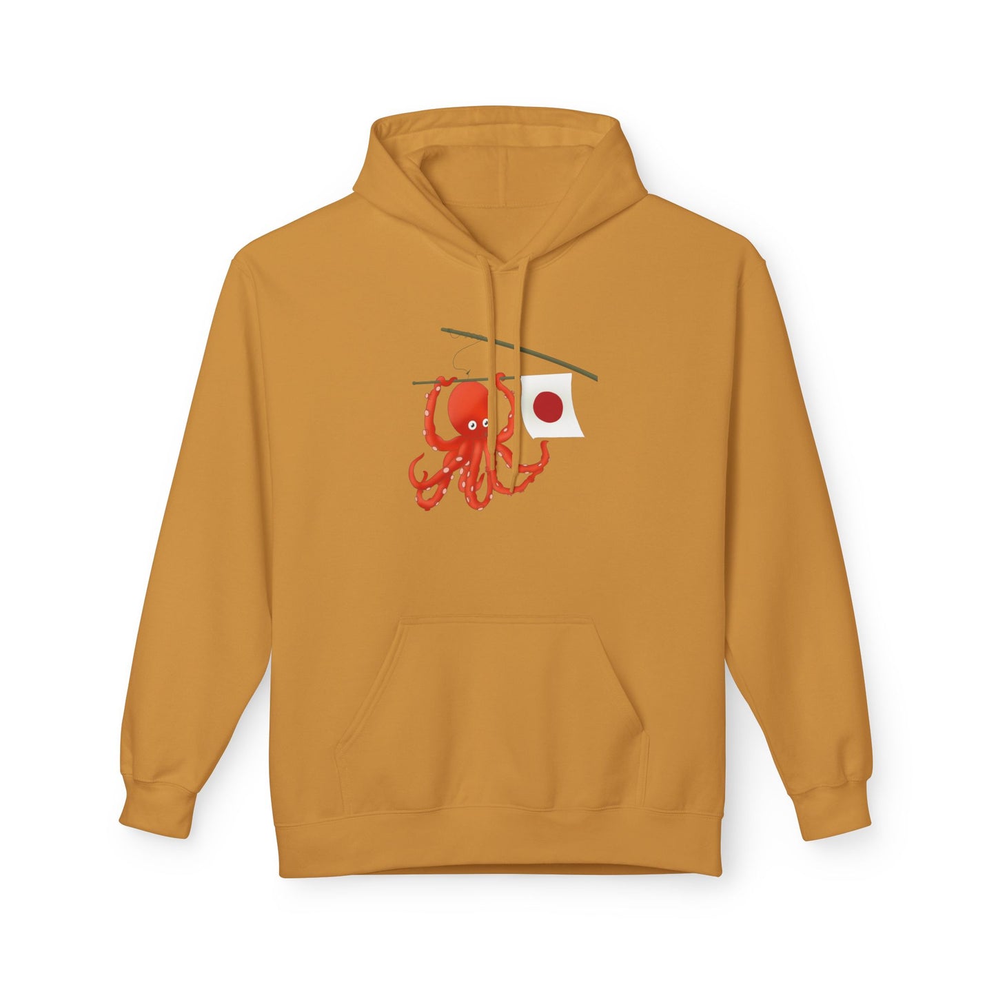"Tako" Japanese Octopus Hoodie — Cute Red Octopus Graphic Pullover