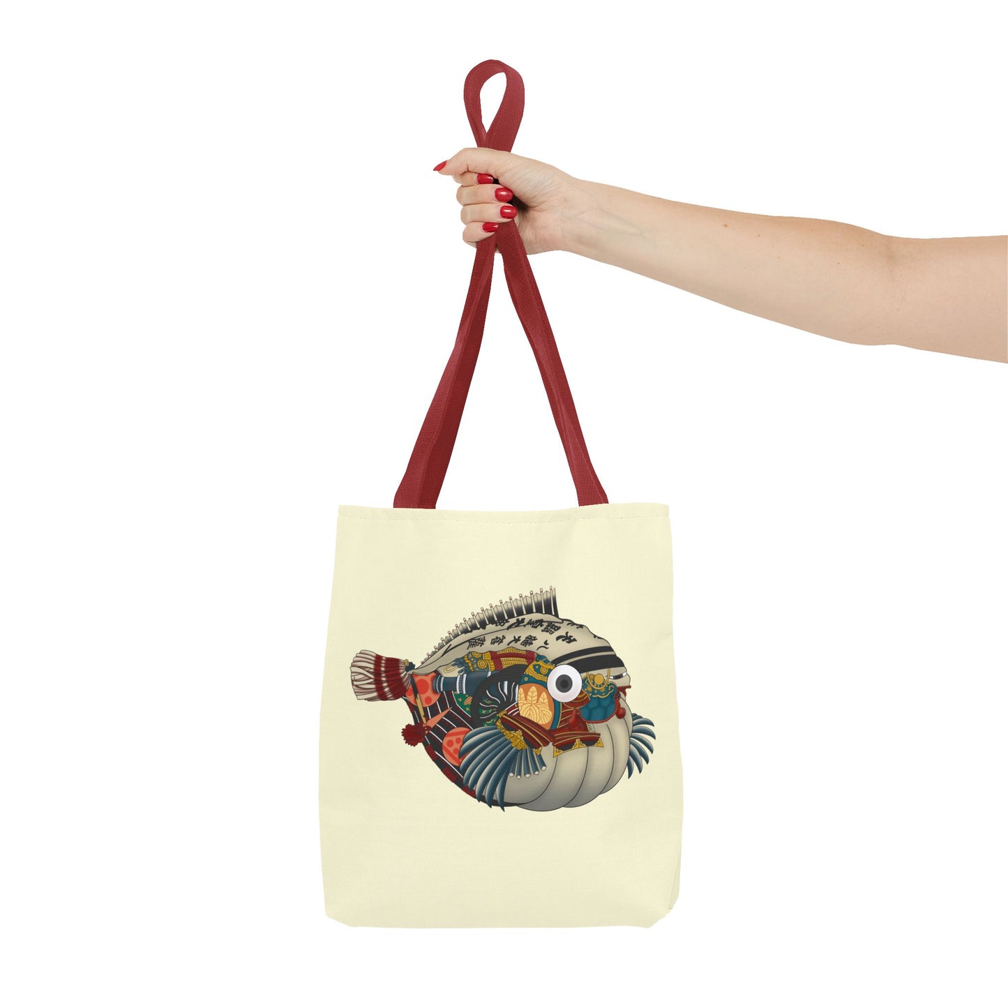 Puffer Fish Japanese Art Tote Bag — Colorful Japanese-Inspired Marine Illustration
