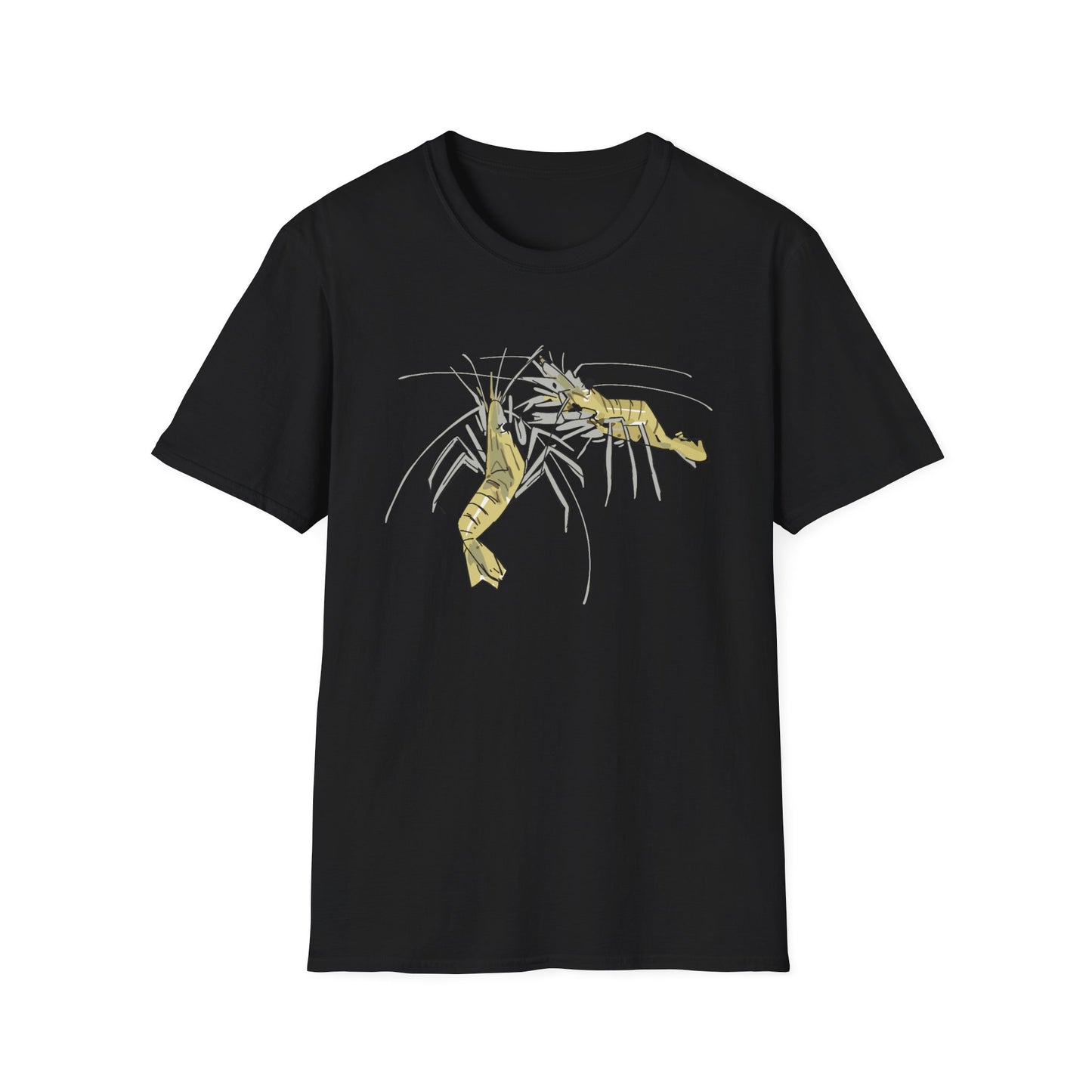 les crevettes by Mathurin Méheut Unizex Tshirt — Minimal Coastal Seafood Graphic Tshirt