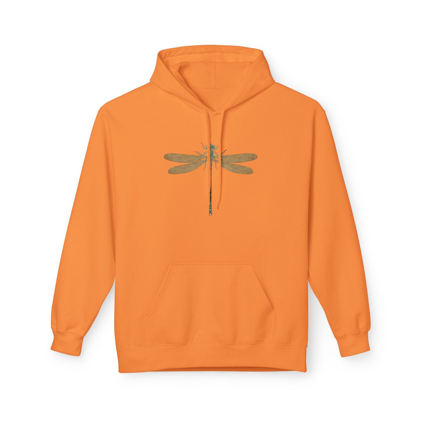 Dragonfly Minimalist Hoodie — Subtle Green Nature Graphic