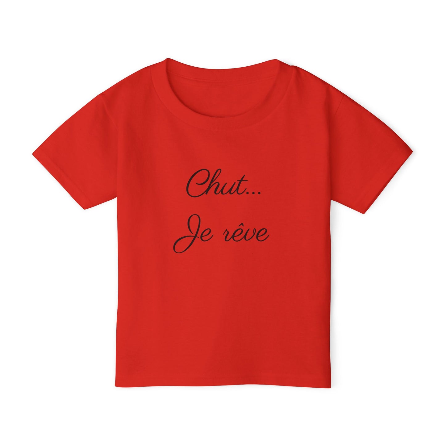 Toddler T-Shirt — "Chut... Je rêve" French Script Sleepy Chic Tee