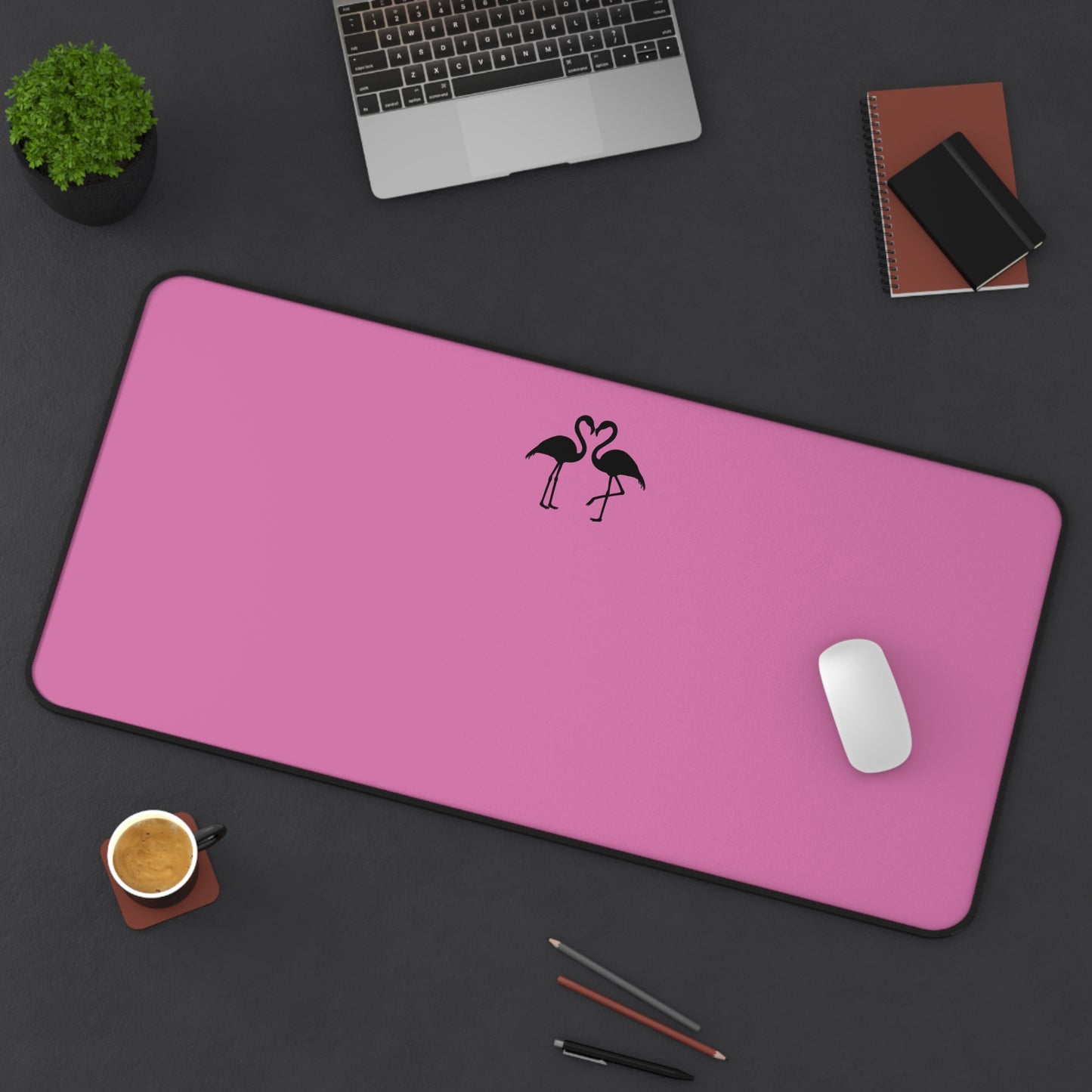 Romantic Flamingo Desk Mat