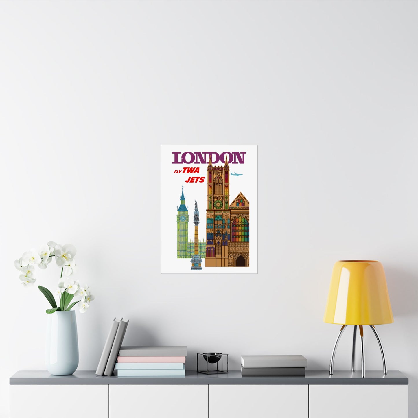 Vintage Air Travel London Poster