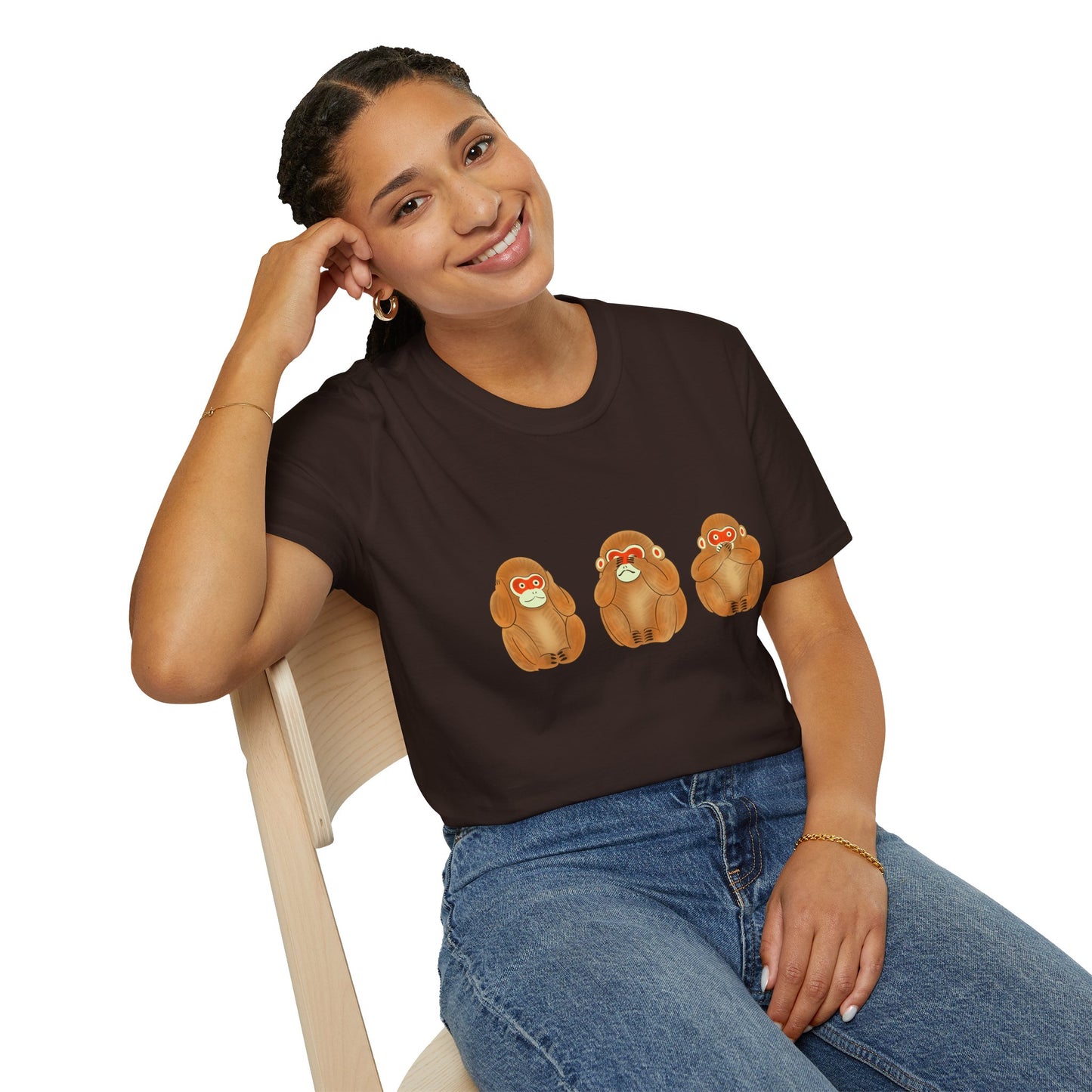 Three Wise Monkeys Fushimi clay doll Tshirt | Three Wise MonkeysGraphic Tee