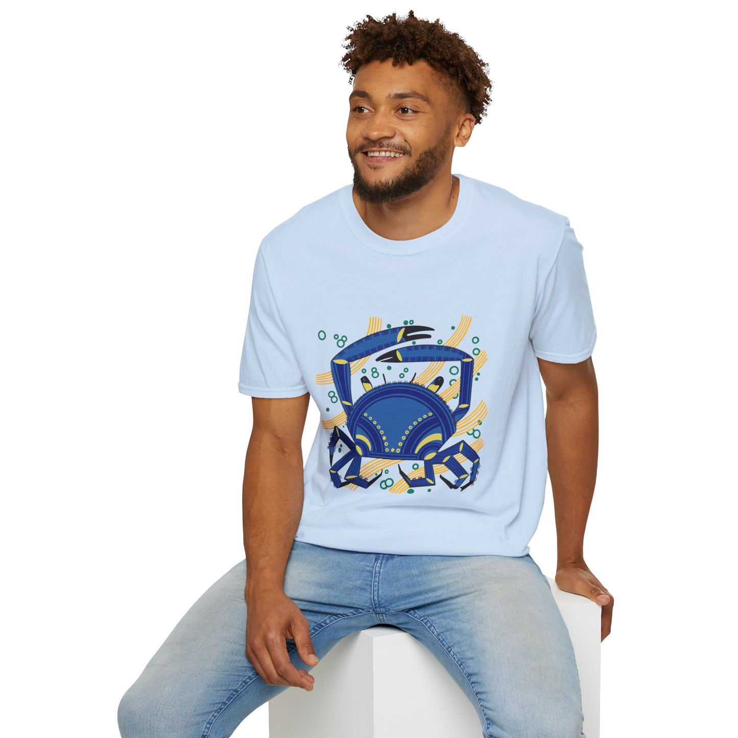 "Le Crabe" illustration by Mathurin Méheut TShirt — Coastal Sea Graphic Tees