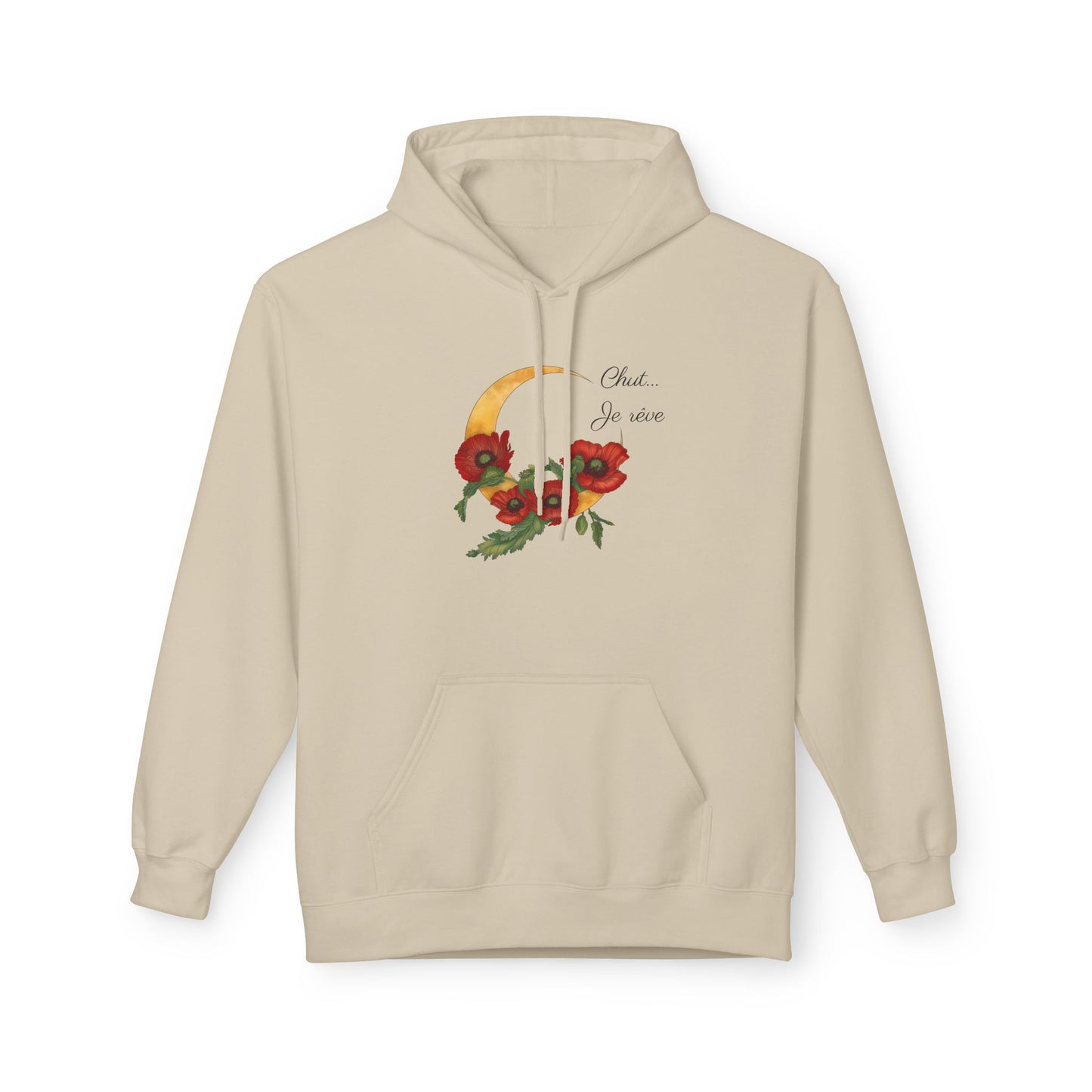 "Chut... Je rêve" Minimal French Script Hoodie Pullover