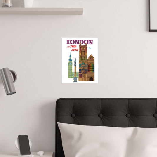 Vintage Air Travel London Poster