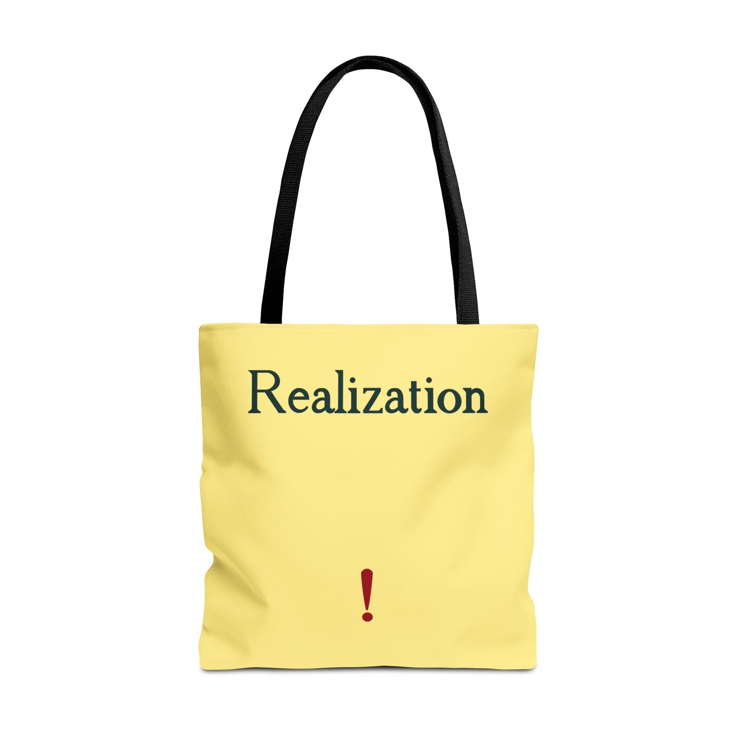 Realization Exclamation Tote Bag — Yellow AOP Everyday Carry