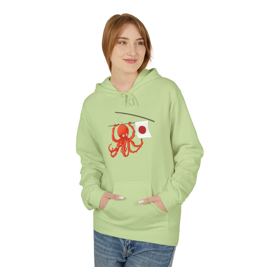 "Tako" Japanese Octopus Hoodie — Cute Red Octopus Graphic Pullover
