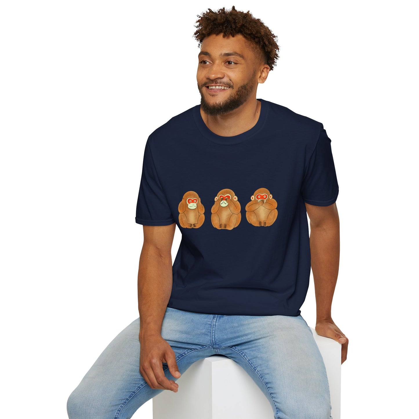 Three Wise Monkeys Fushimi clay doll Tshirt | Three Wise MonkeysGraphic Tee
