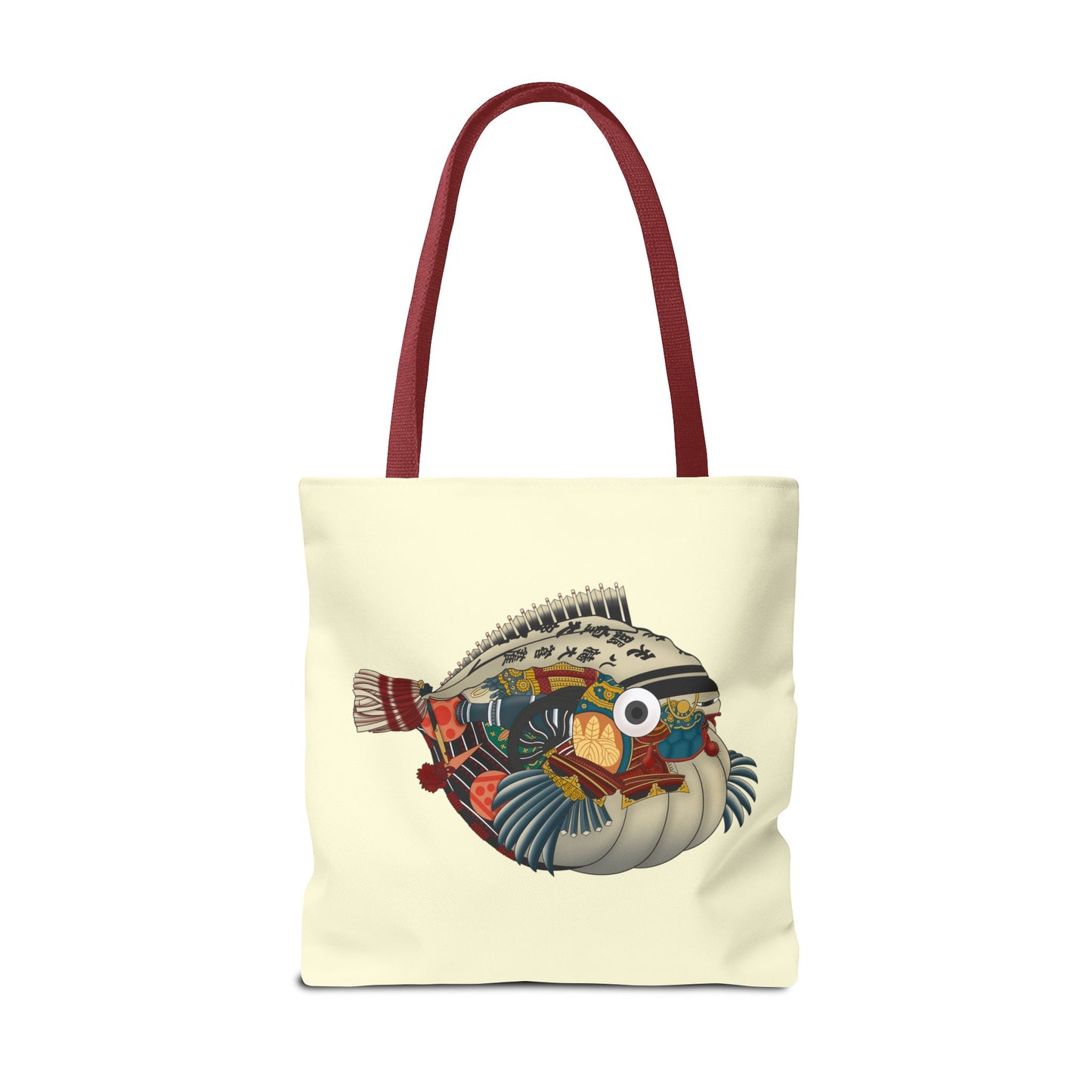 Puffer Fish Japanese Art Tote Bag — Colorful Japanese-Inspired Marine Illustration