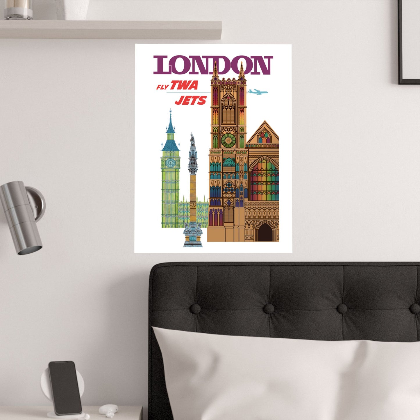 Vintage Air Travel London Poster