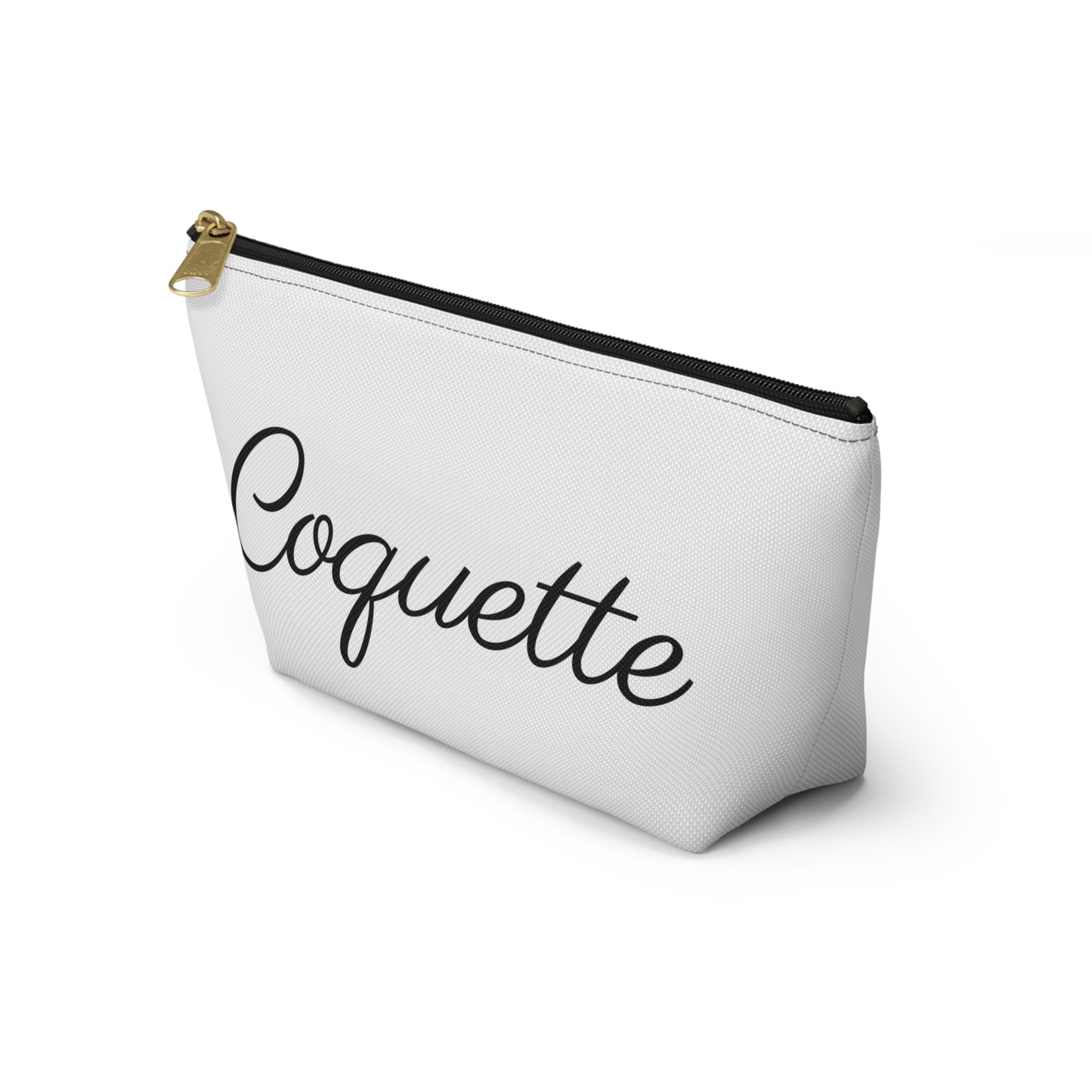 Chic Accessory Pouch - Stylish T-bottom Cosmetic Bag, Makeup Organizer, Gift for Women, Travel Essential, Coquette Design