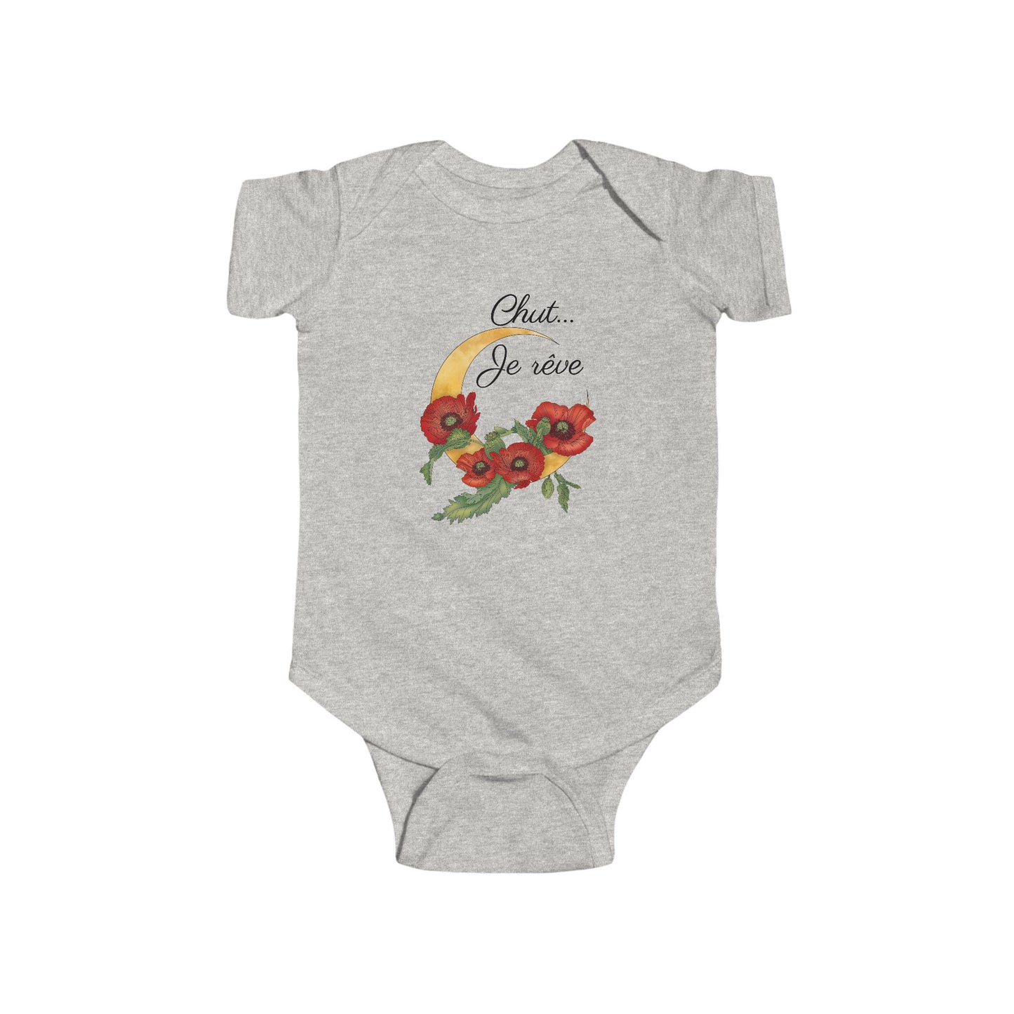 "Chut... Je rêve" French Script Baby Onesie