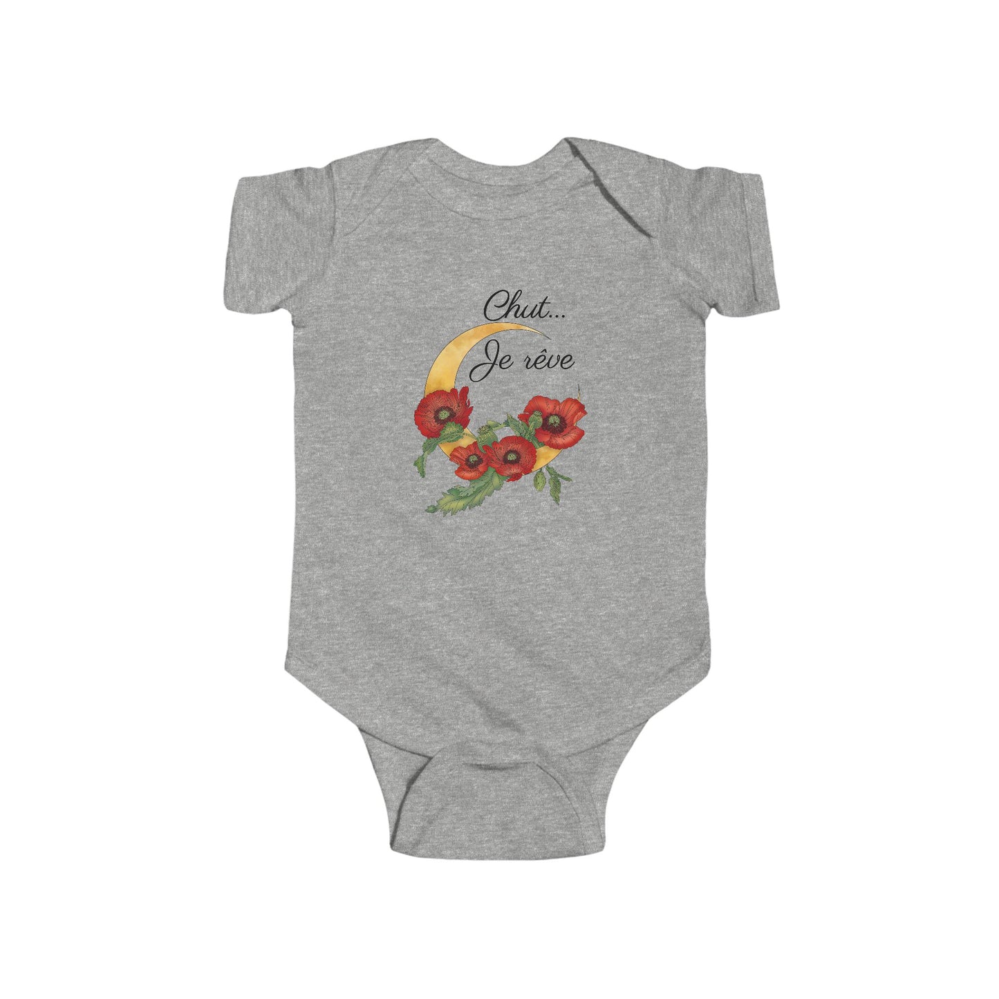 "Chut... Je rêve" French Script Baby Onesie