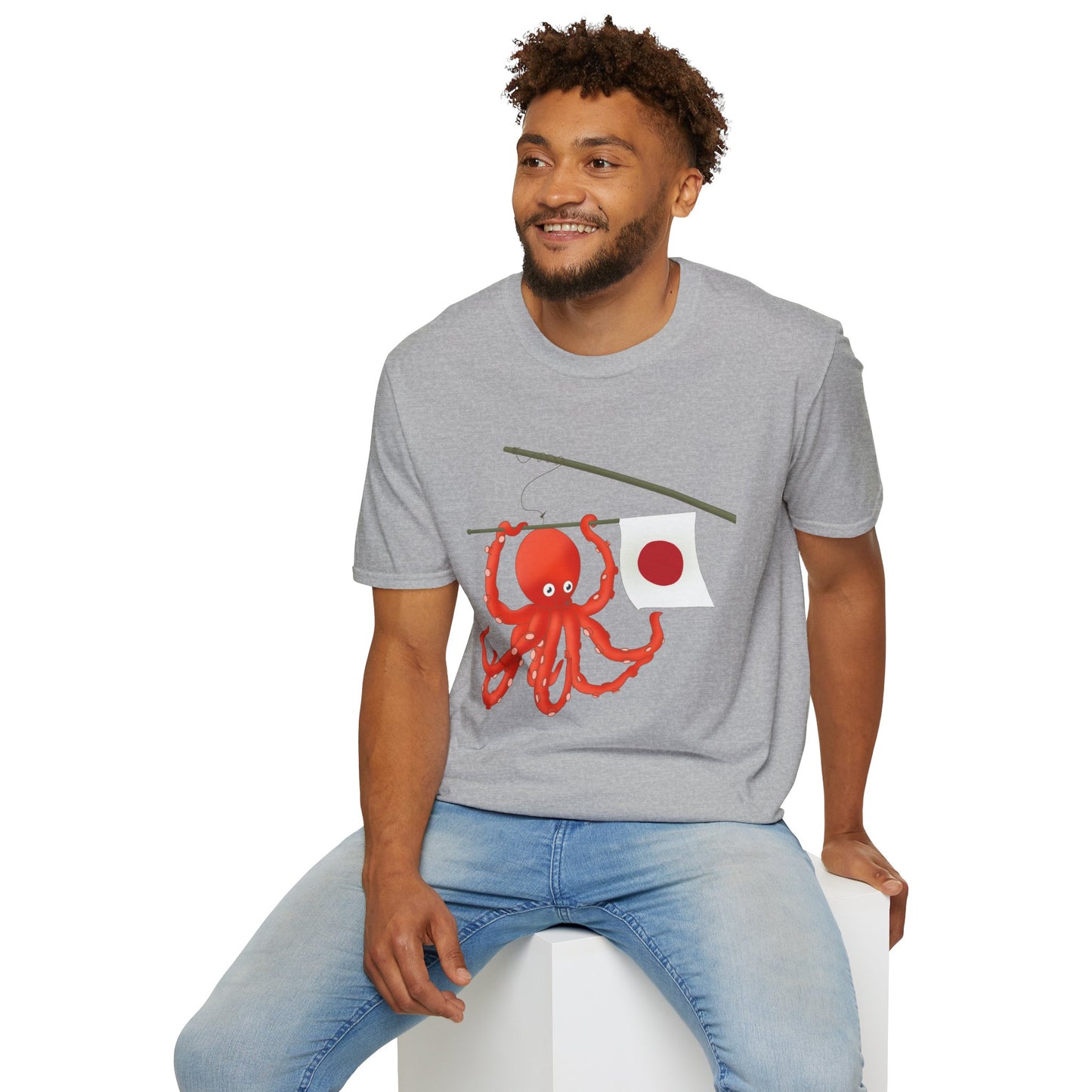 "Tako" Japanese Octopus Tshirt — Cute Red Octopus Graphic Tees