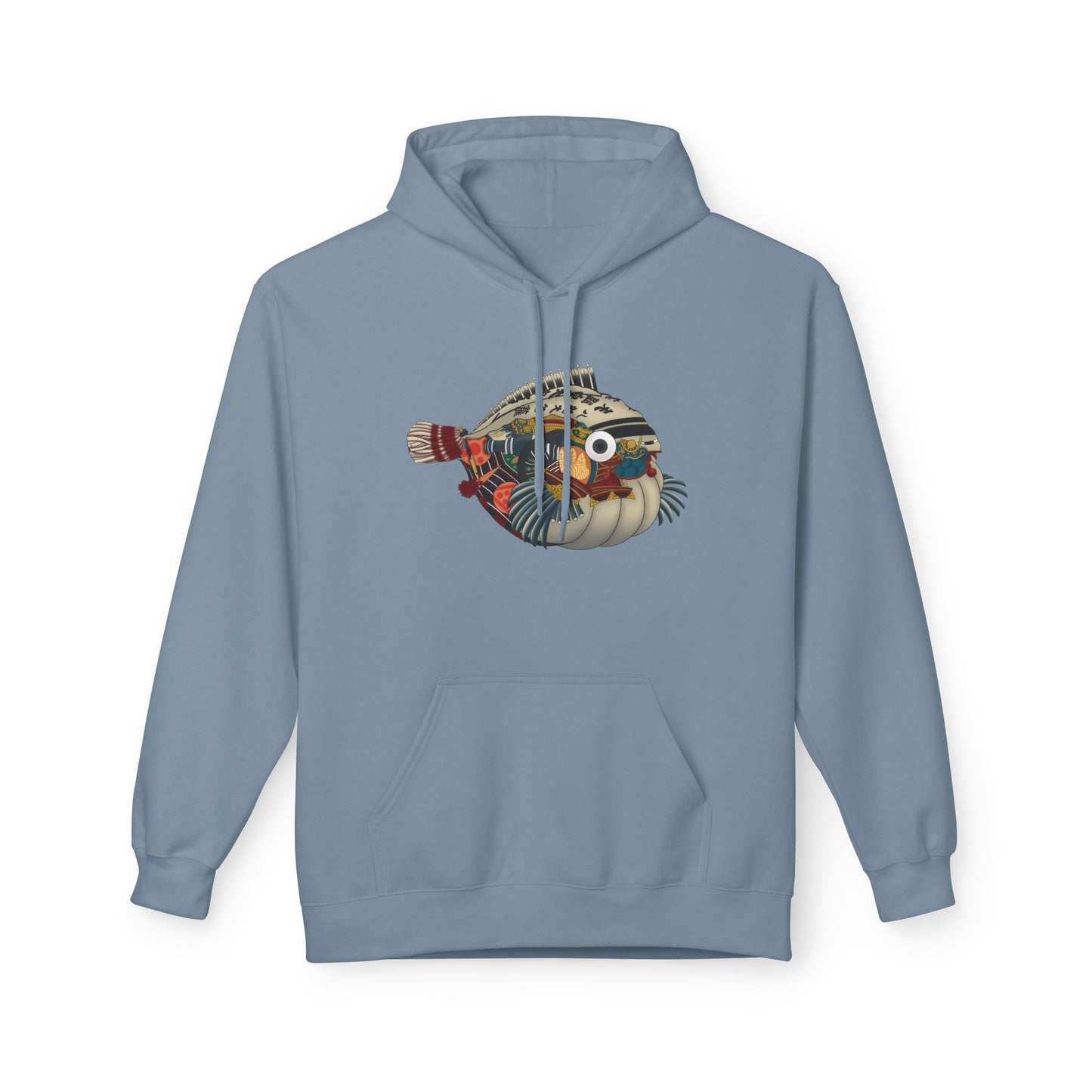 Pufferfish Art Hoodie — Colorful Japanese Fish Graphic Pullover