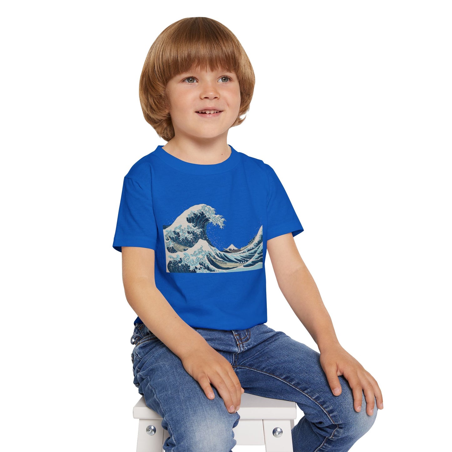 Hokusai Japanese Great Wave Toddler T-Shirt — 'Great Wave' Classic Ocean Art Tee