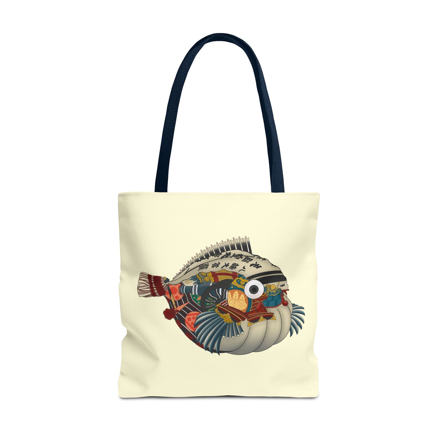 Puffer Fish Japanese Art Tote Bag — Colorful Japanese-Inspired Marine Illustration