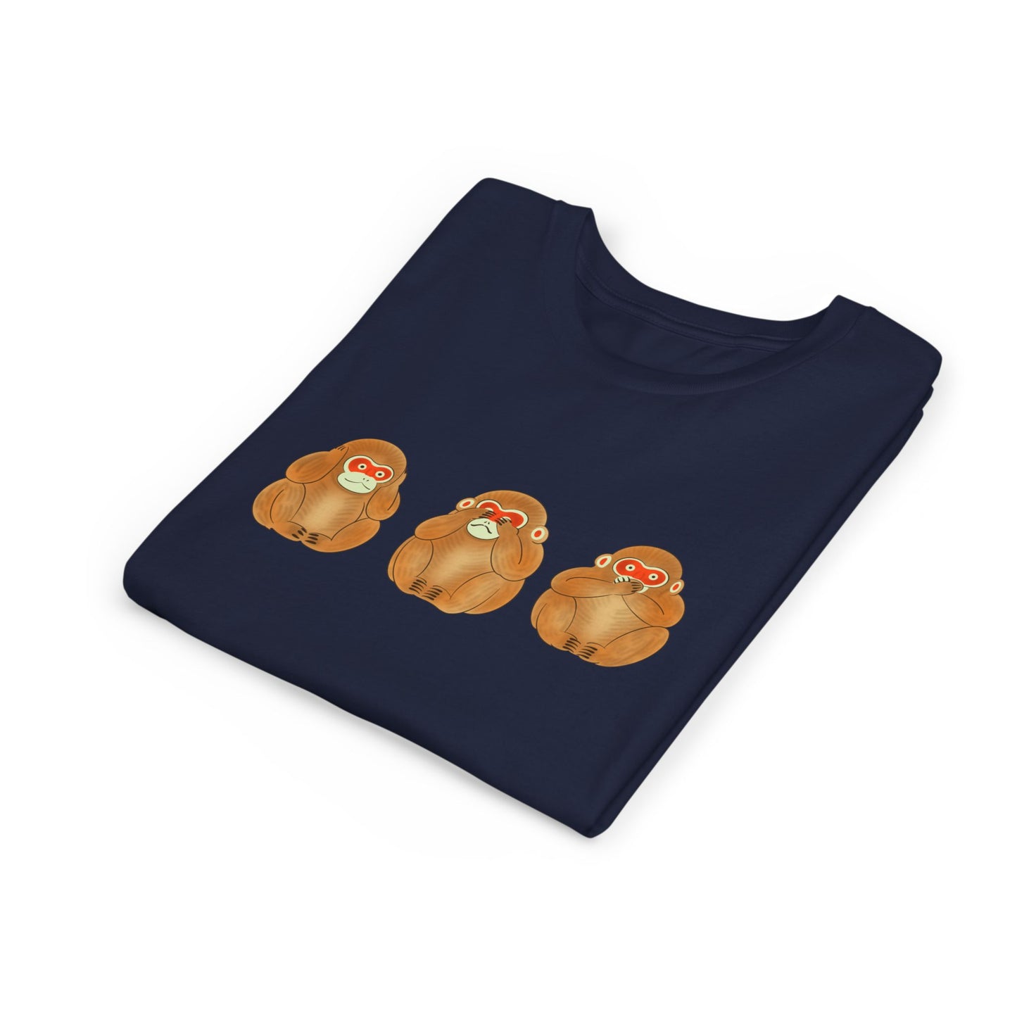 Three Wise Monkeys Fushimi clay doll Youth TShirt | Three Wise Monkeys