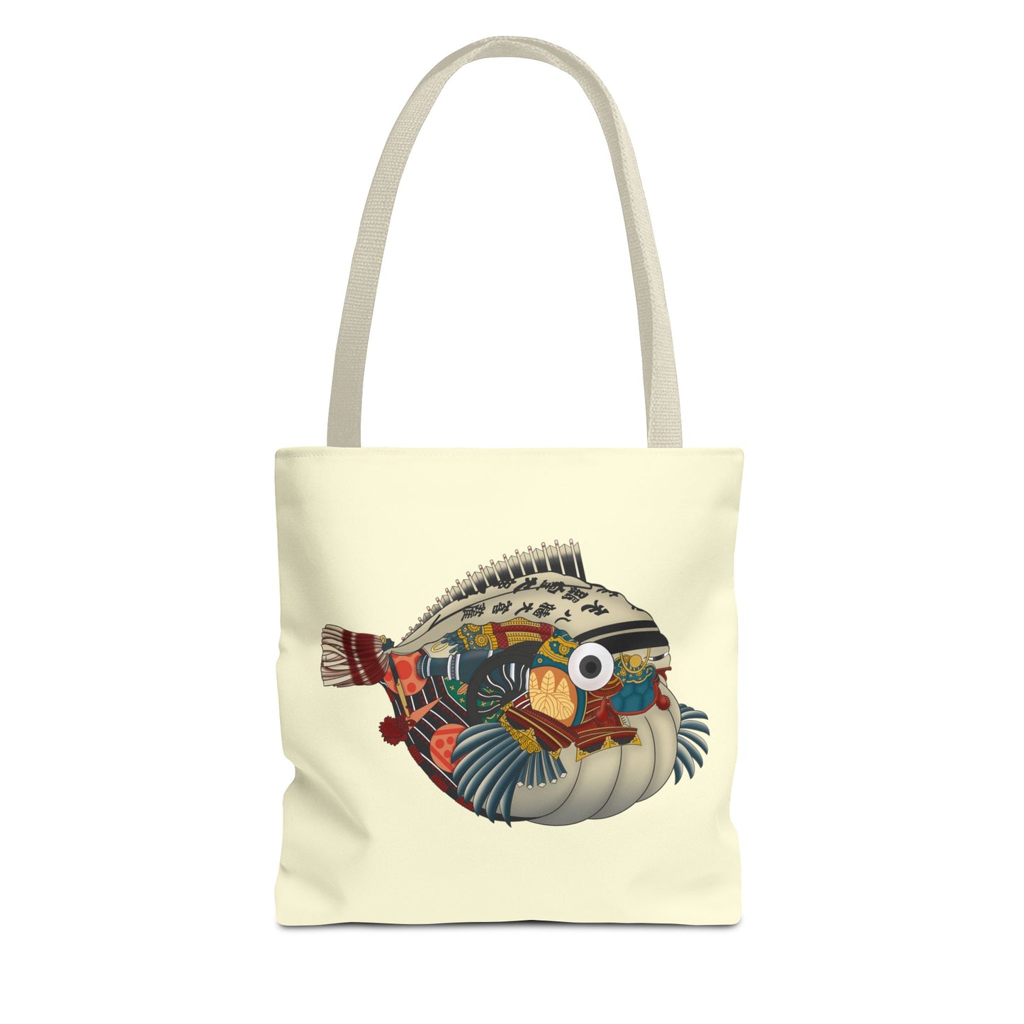 Puffer Fish Japanese Art Tote Bag — Colorful Japanese-Inspired Marine Illustration