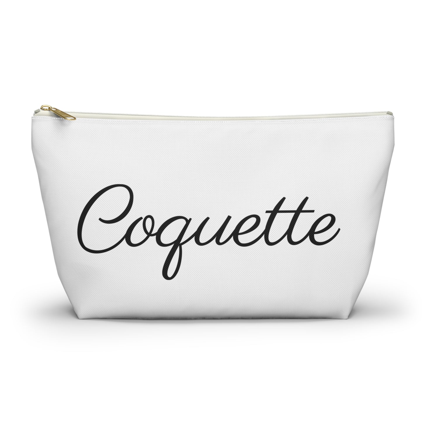Chic Accessory Pouch - Stylish T-bottom Cosmetic Bag, Makeup Organizer, Gift for Women, Travel Essential, Coquette Design