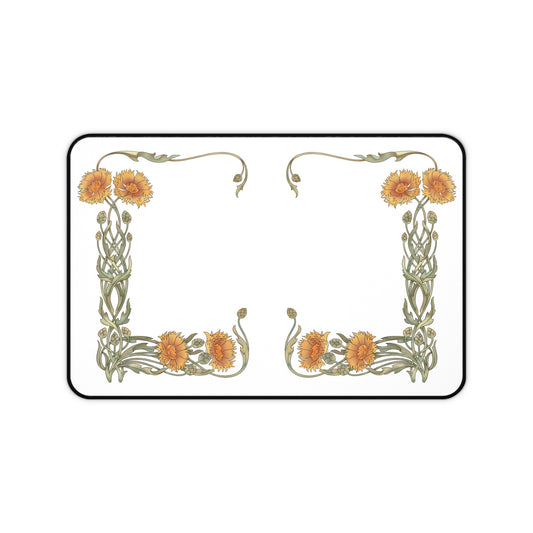 Floral Desk Mat – Elegant Office Decor with Sunflower Design