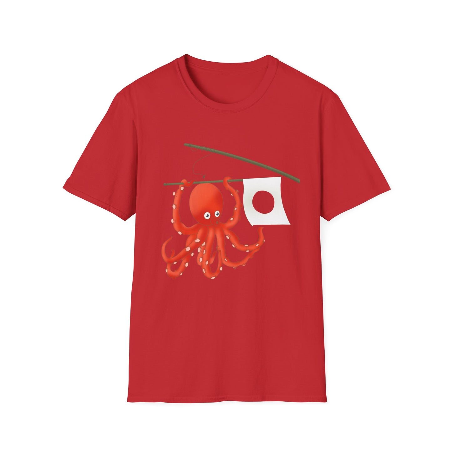 "Tako" Japanese Octopus Tshirt — Cute Red Octopus Graphic Tees