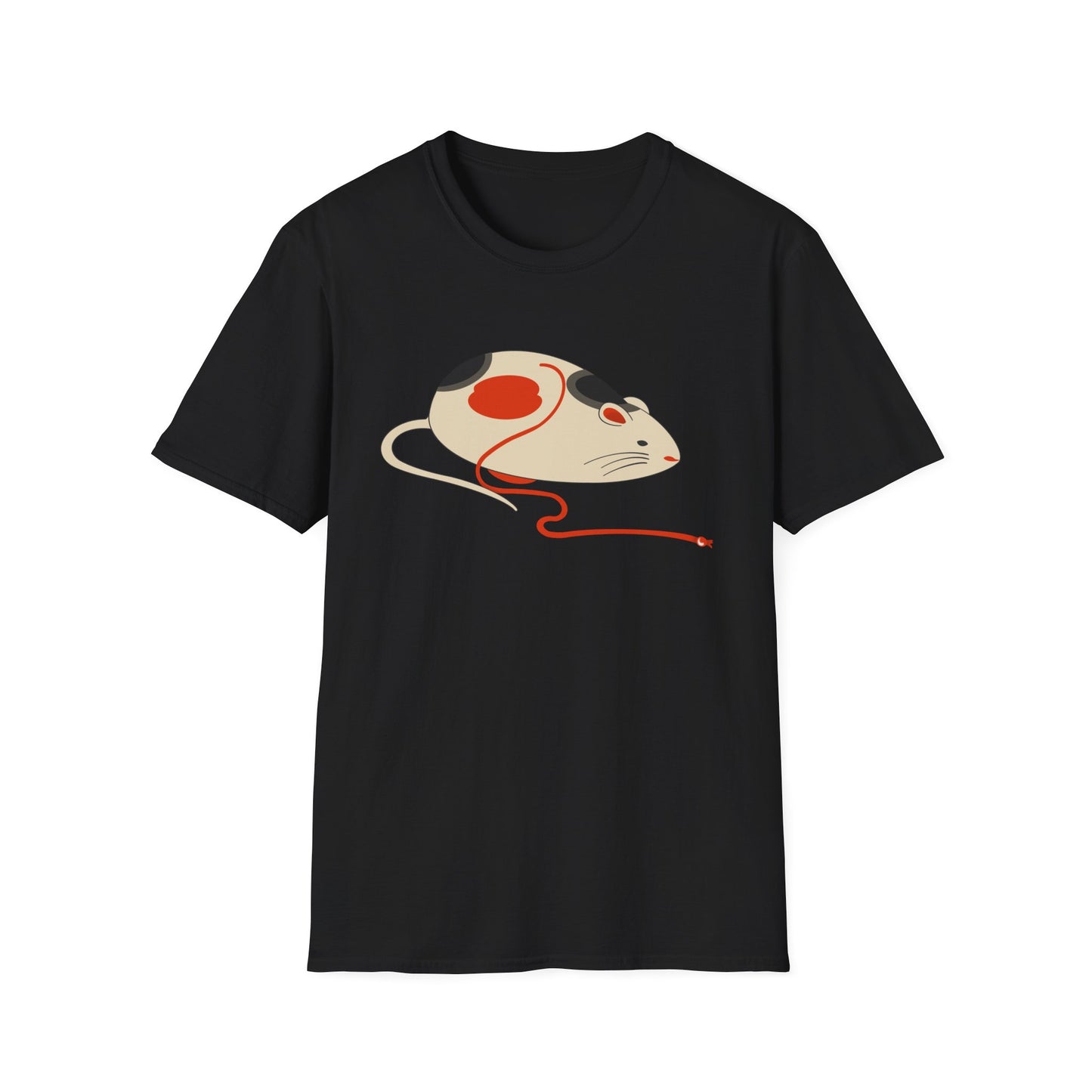 Japanese "Nezumi" Mouse T-Shirt — Cute Calico Mouse Graphic Tee