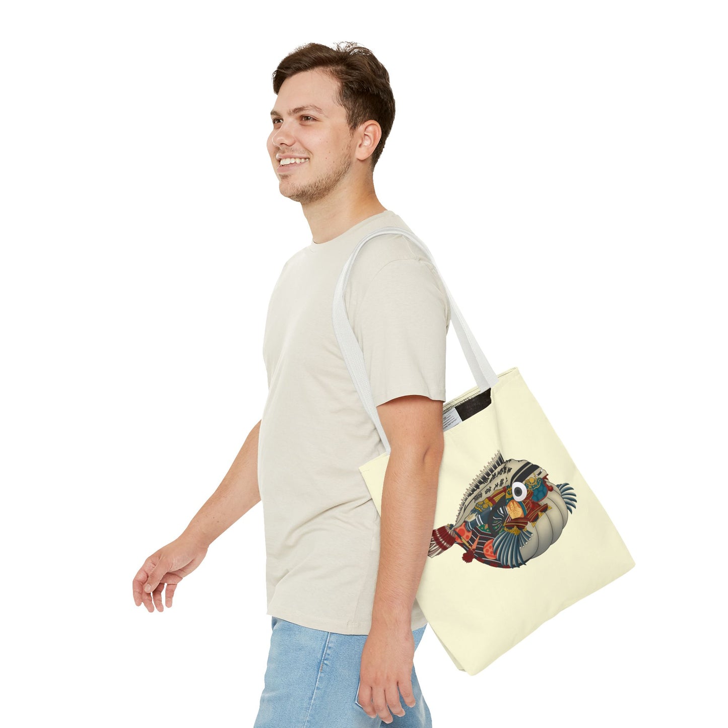 Puffer Fish Japanese Art Tote Bag — Colorful Japanese-Inspired Marine Illustration
