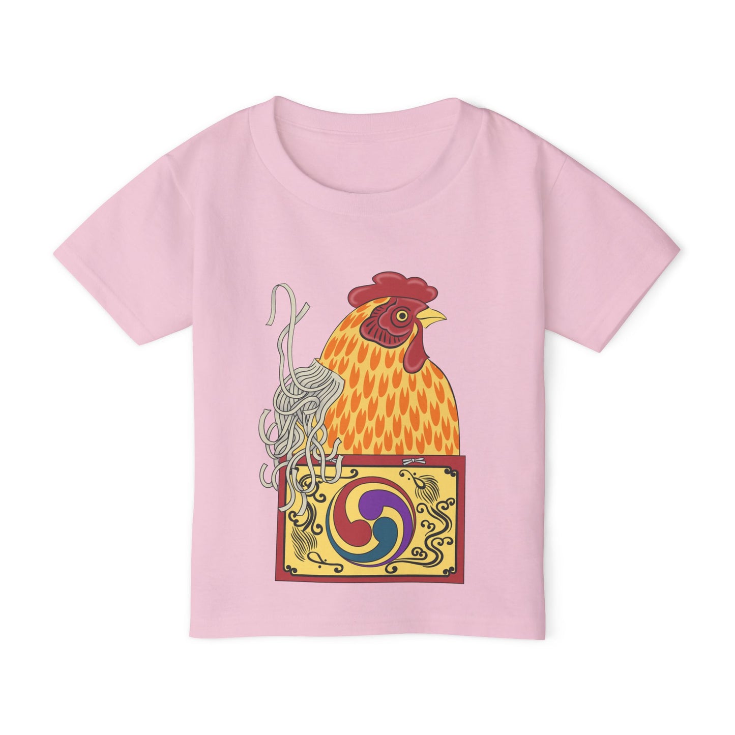 Japanese Rooster Toddler T-Shirt — Colorful Rooster Shimizu Seifū