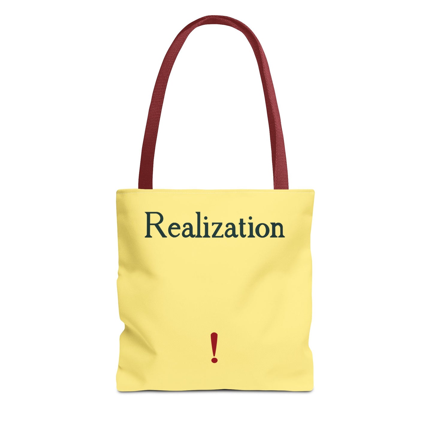 Realization Exclamation Tote Bag — Yellow AOP Everyday Carry