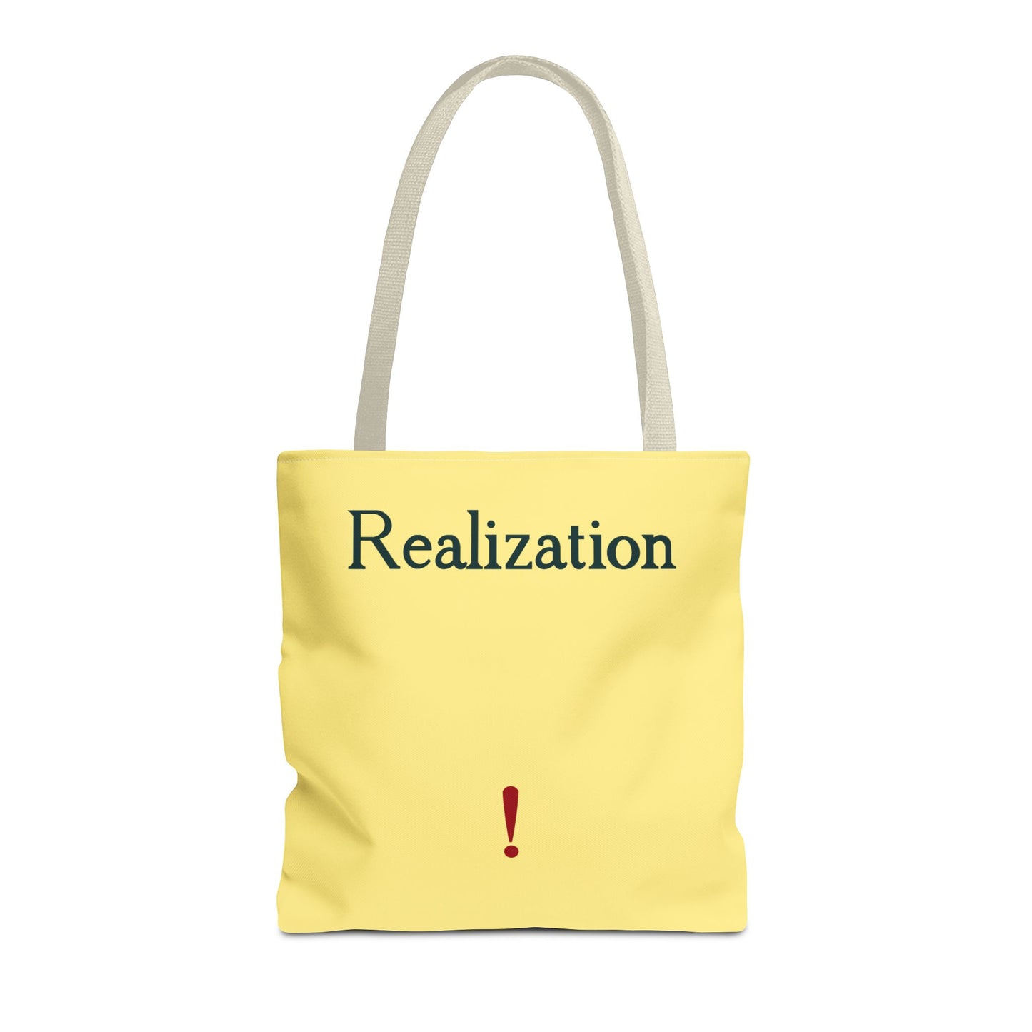 Realization Exclamation Tote Bag — Yellow AOP Everyday Carry