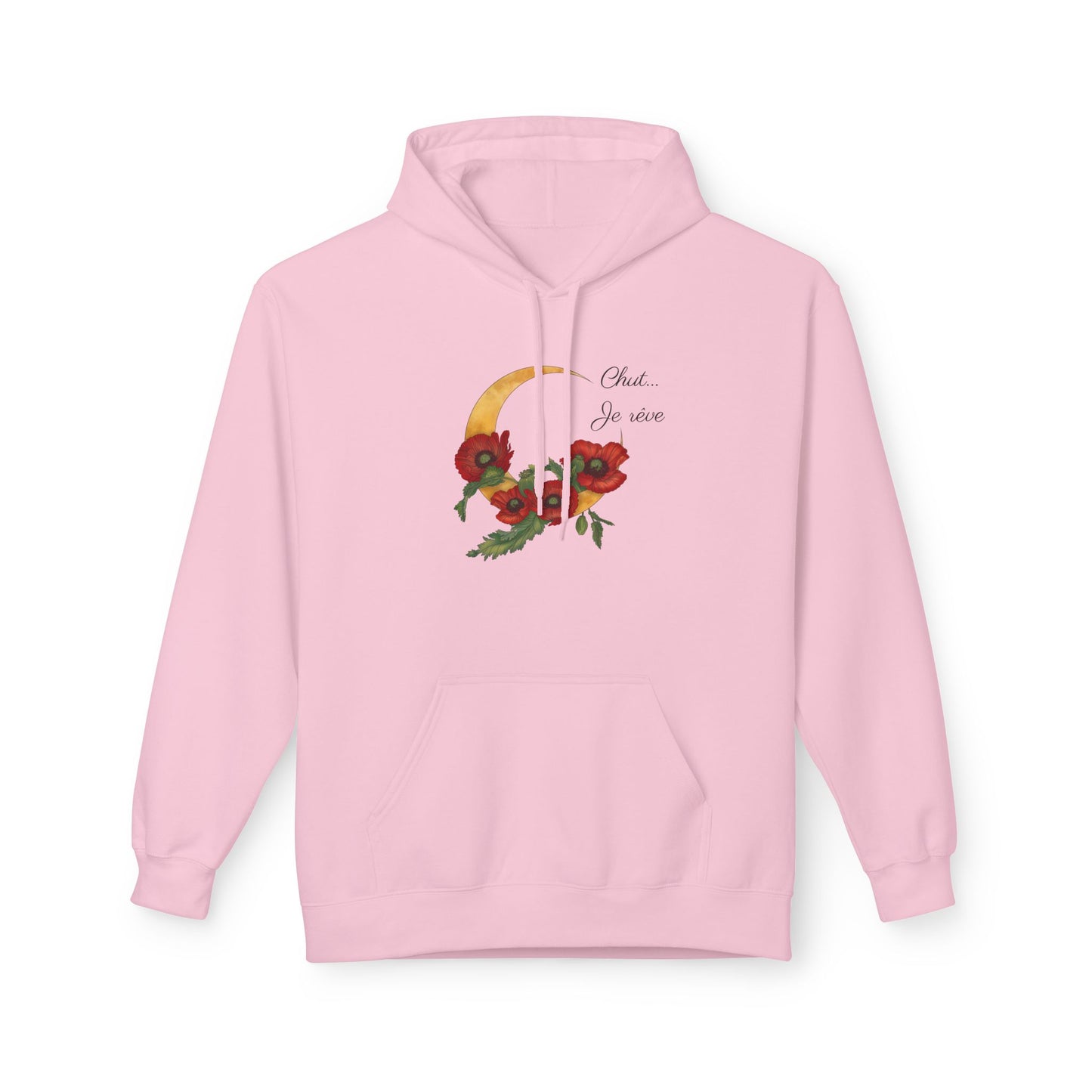 "Chut... Je rêve" Minimal French Script Hoodie Pullover