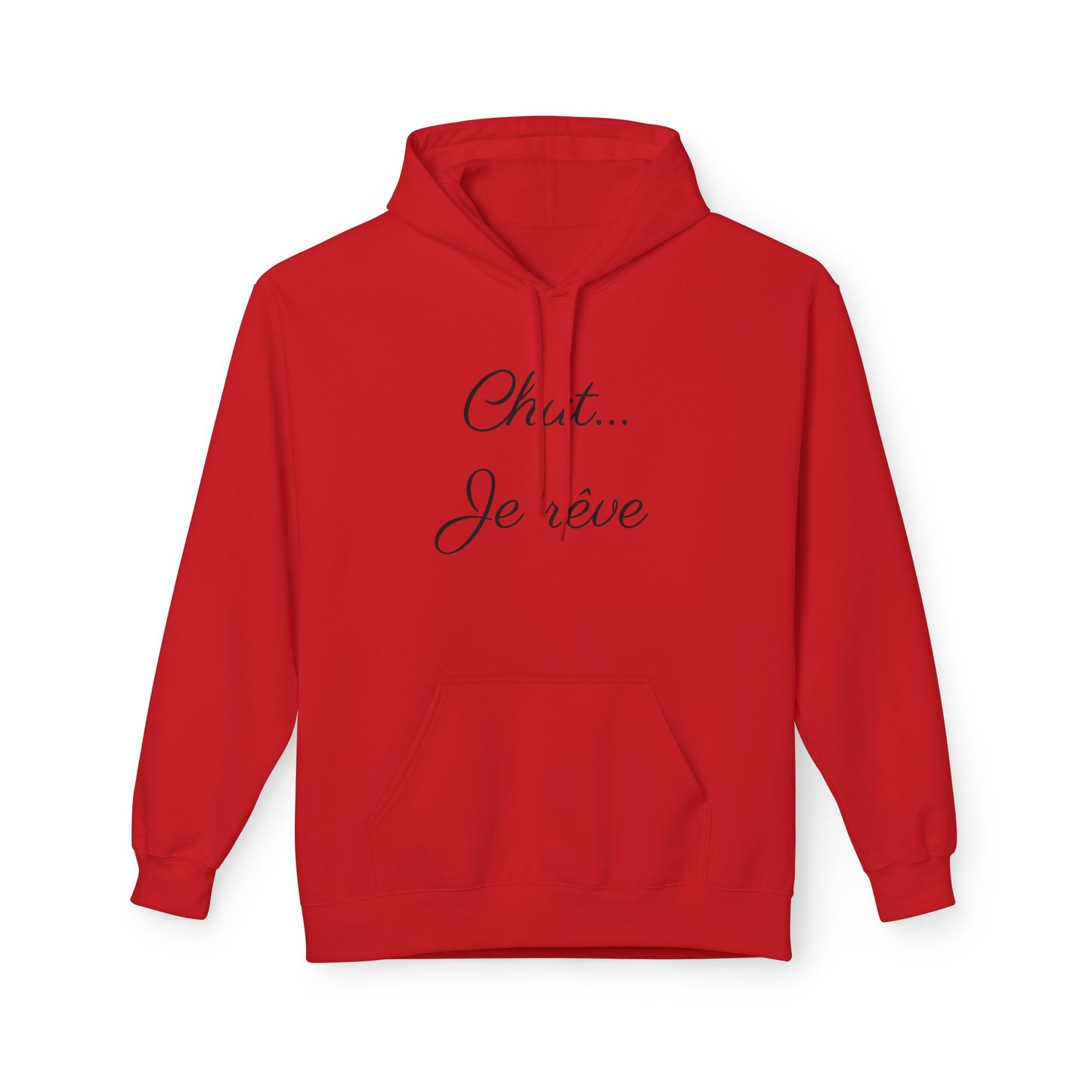 Hoodie — "Chut... Je rêve" Minimal French Script Pullover