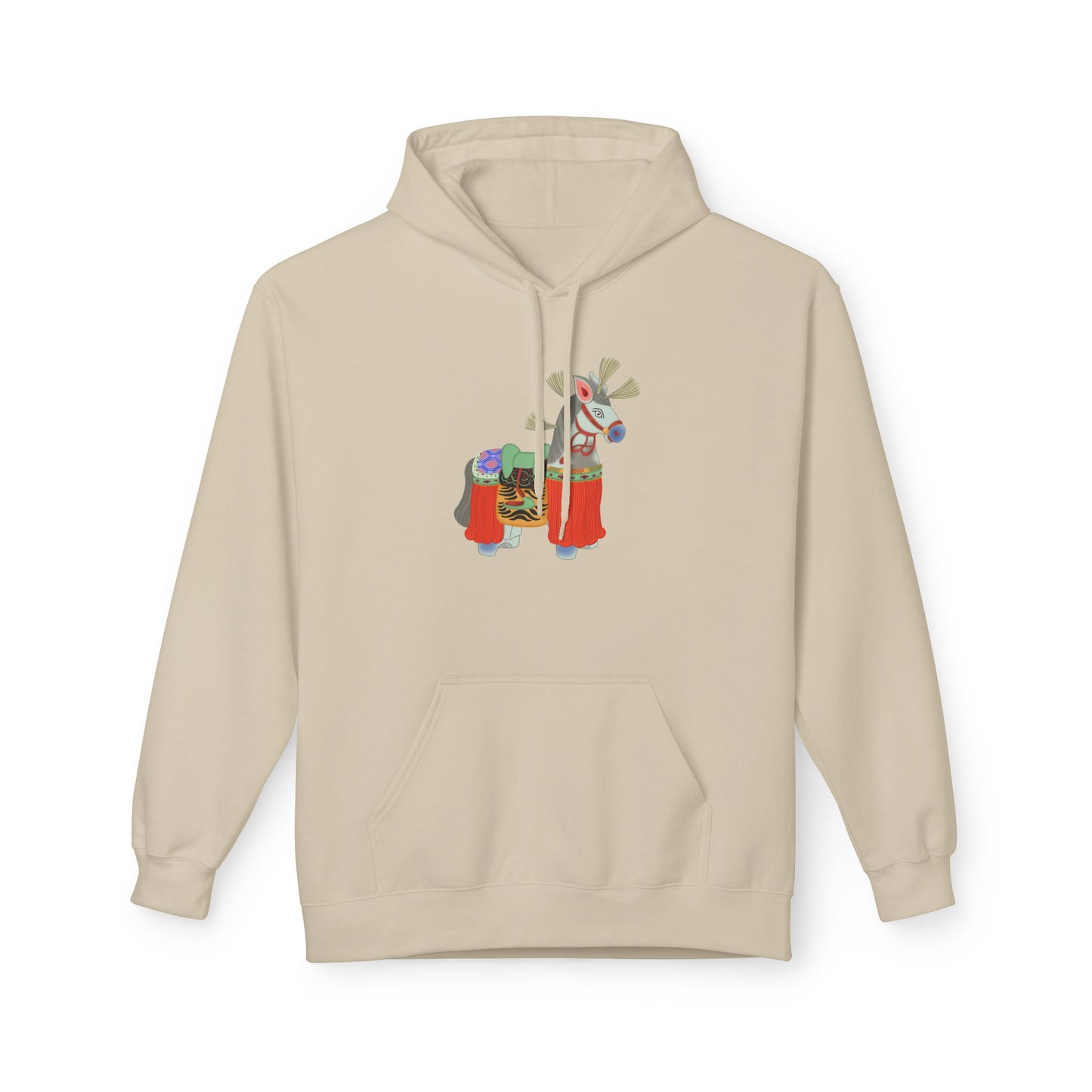Japanese Vintage Toy Horse Hoodie — Cute Painter Horse Graphic Sweatshirt