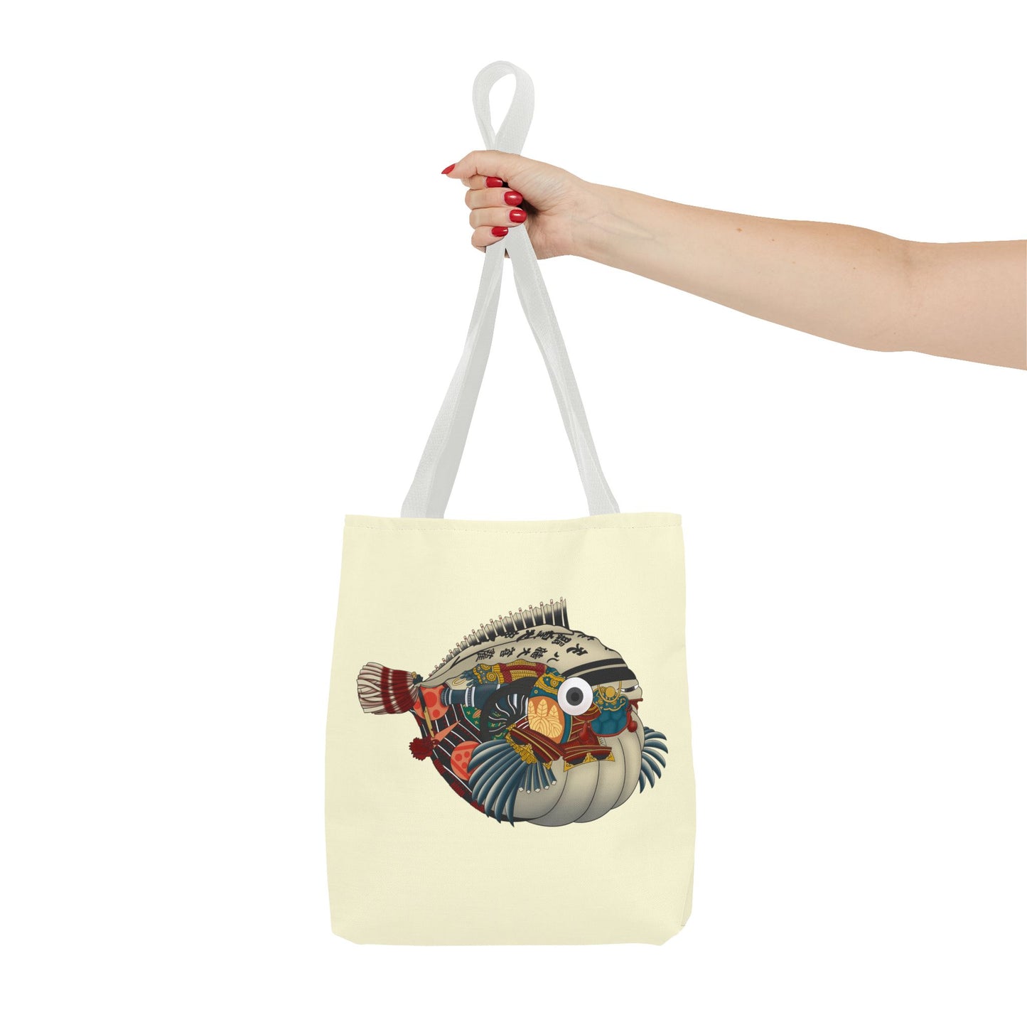 Puffer Fish Japanese Art Tote Bag — Colorful Japanese-Inspired Marine Illustration