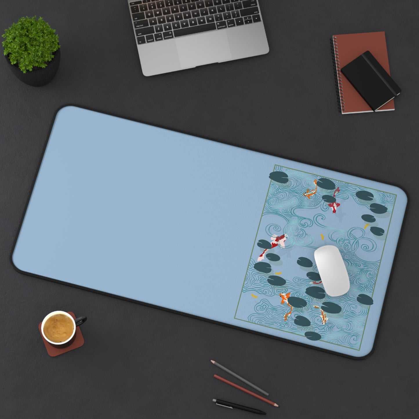 Serene Koi Pond Desk Mat