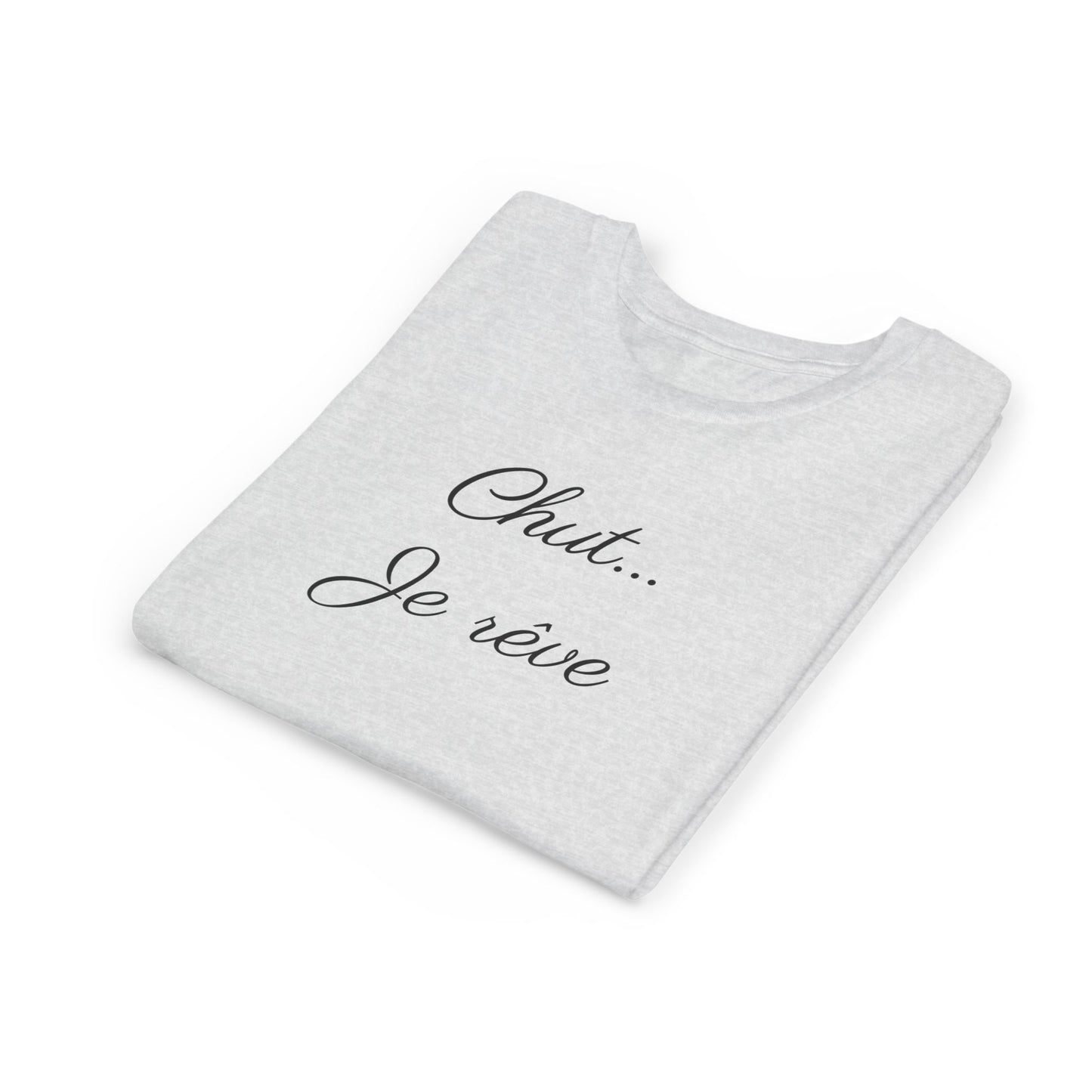 Youth Tee — "Chut... Je rêve" French Script Kids Shirt
