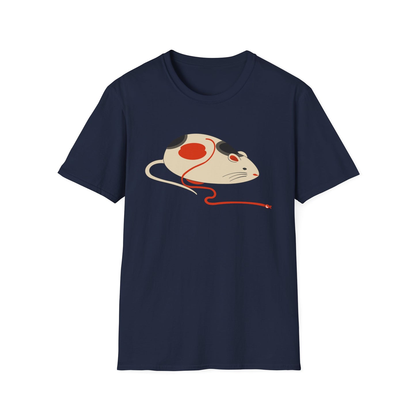 Japanese "Nezumi" Mouse T-Shirt — Cute Calico Mouse Graphic Tee