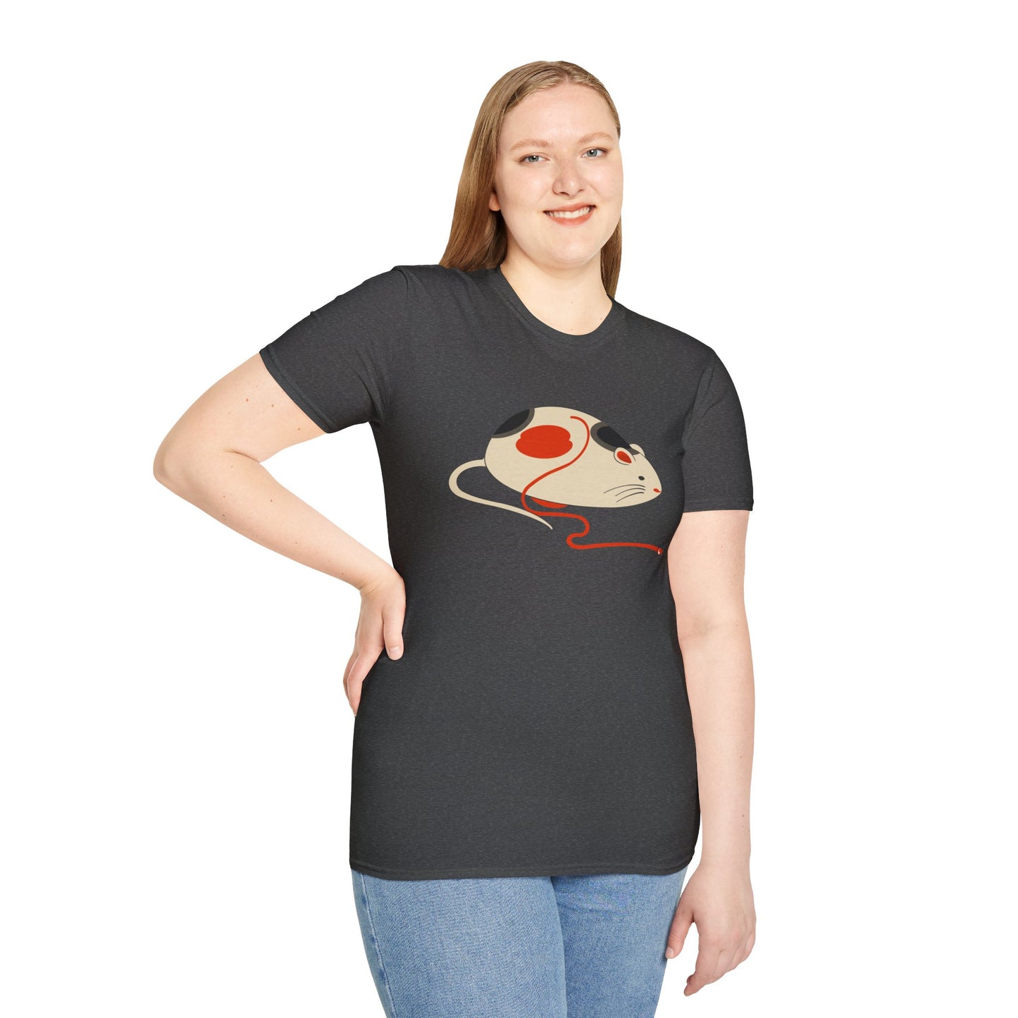 Japanese "Nezumi" Mouse T-Shirt — Cute Calico Mouse Graphic Tee