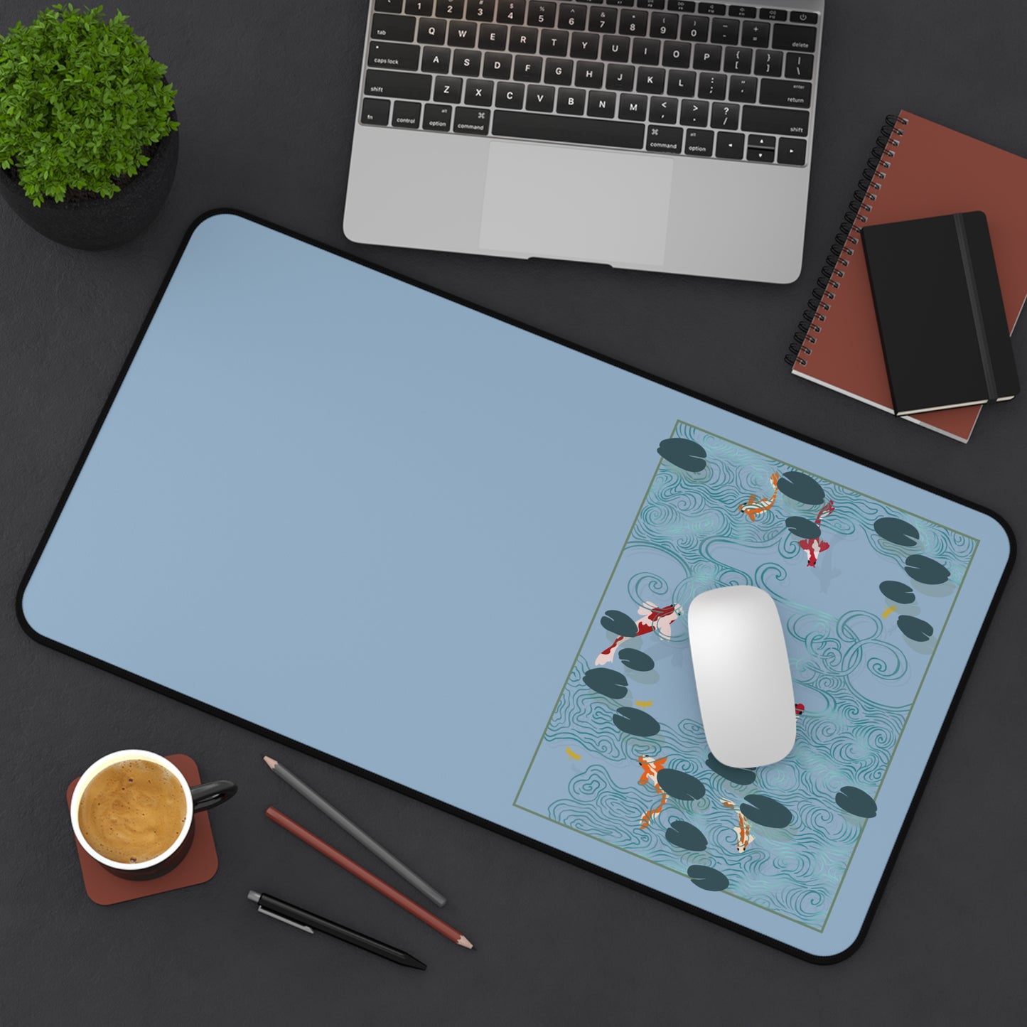 Serene Koi Pond Desk Mat
